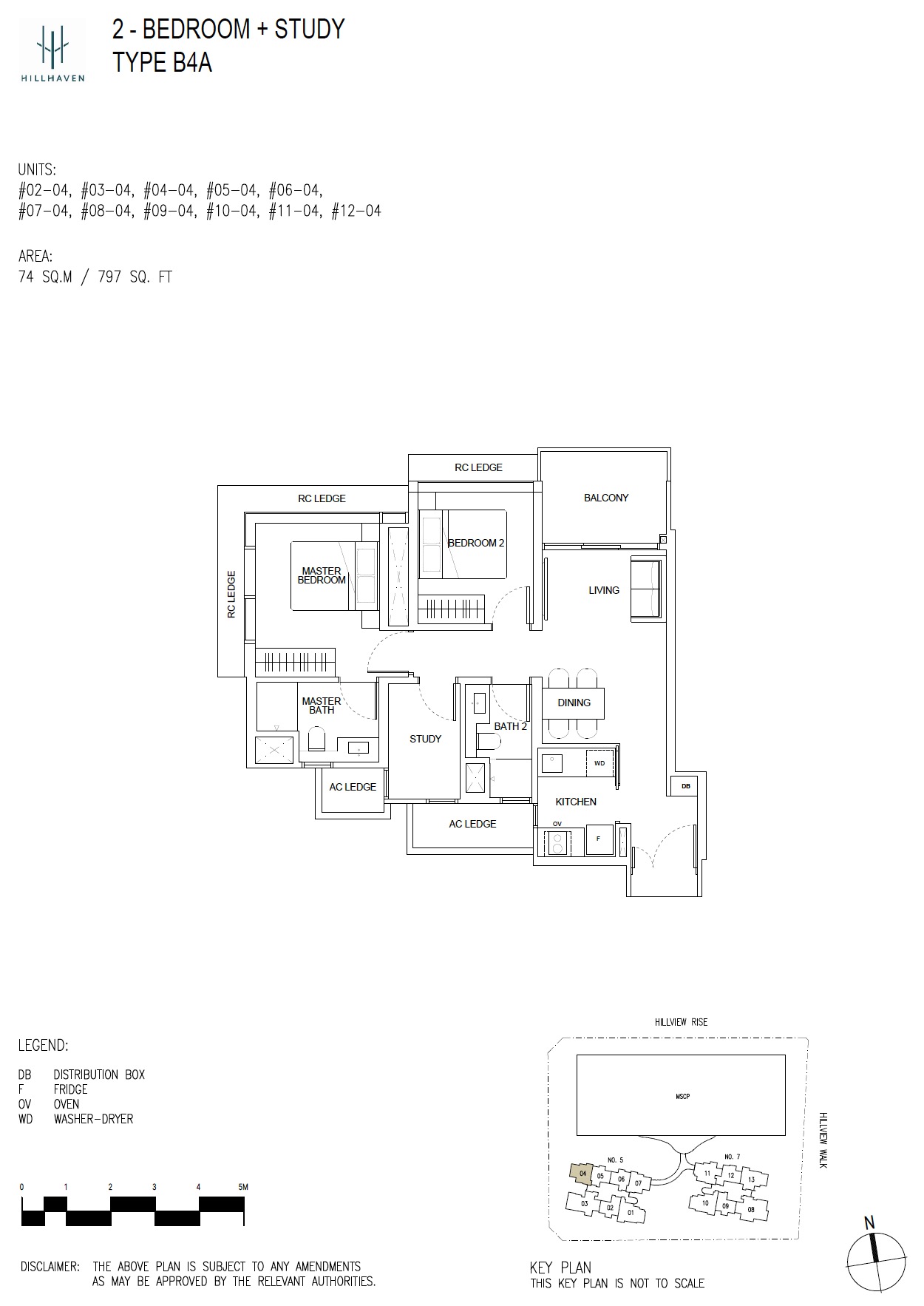 Hillhaven FloorPlan - 2BR+S B4A