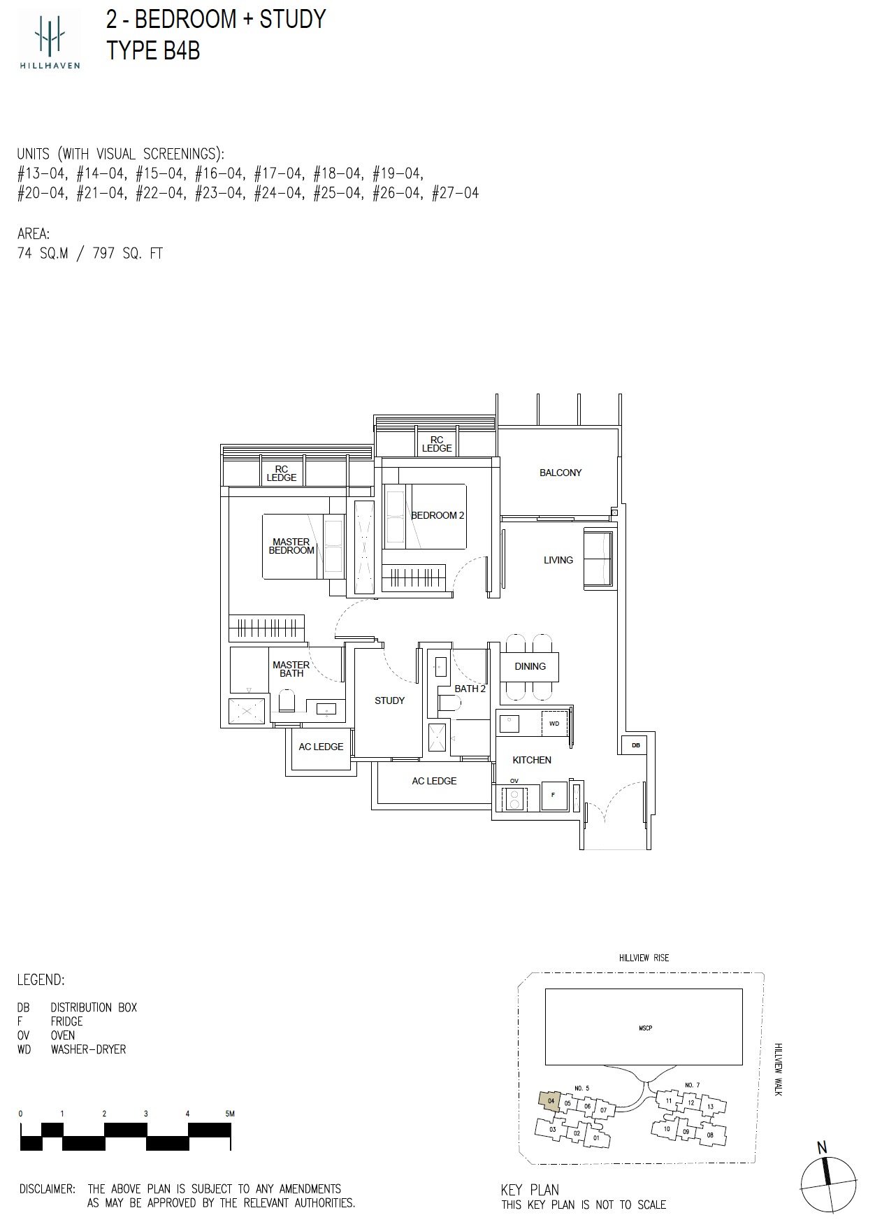 Hillhaven FloorPlan - 2BR+S B4B