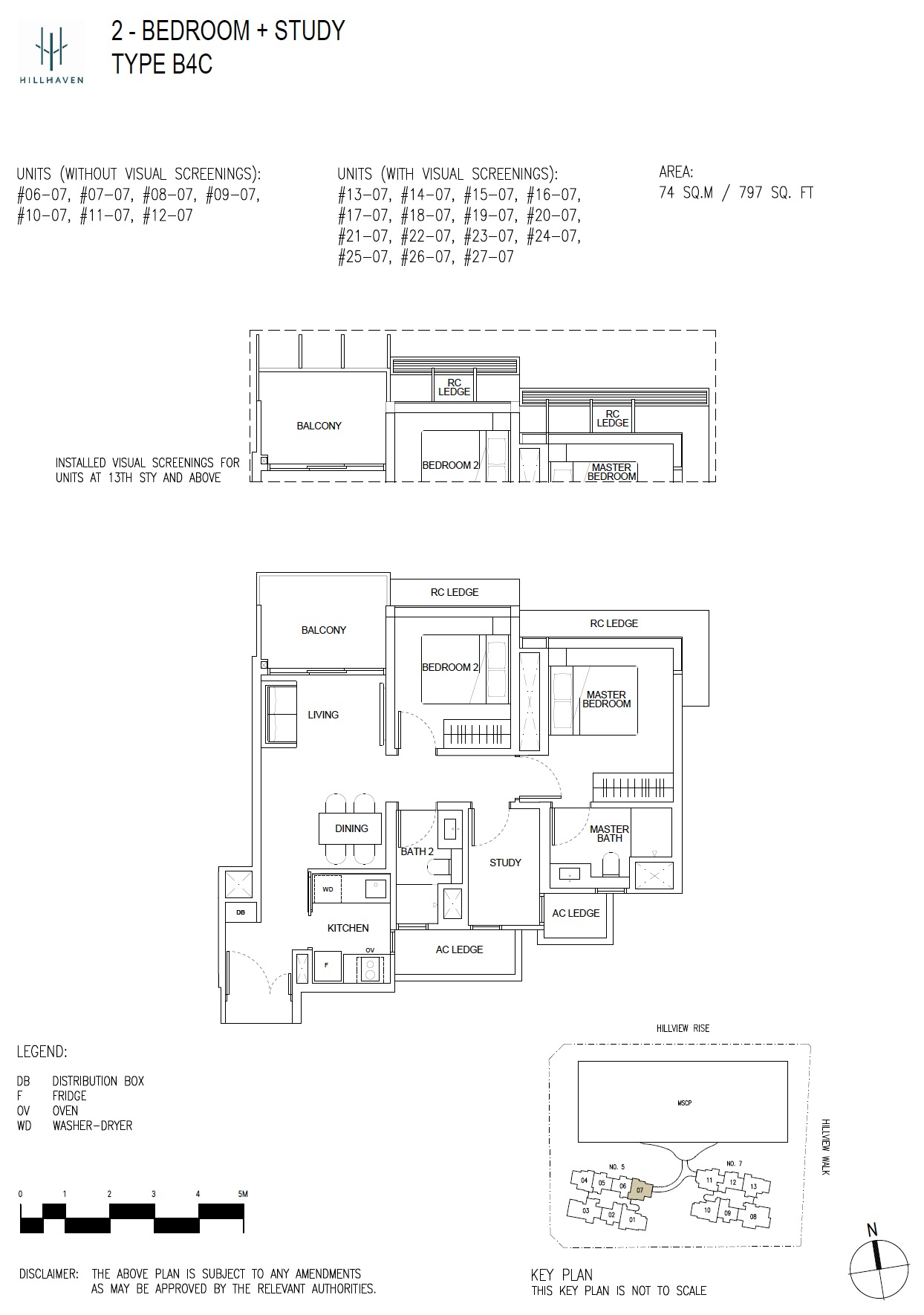 Hillhaven FloorPlan - 2BR+S B4C