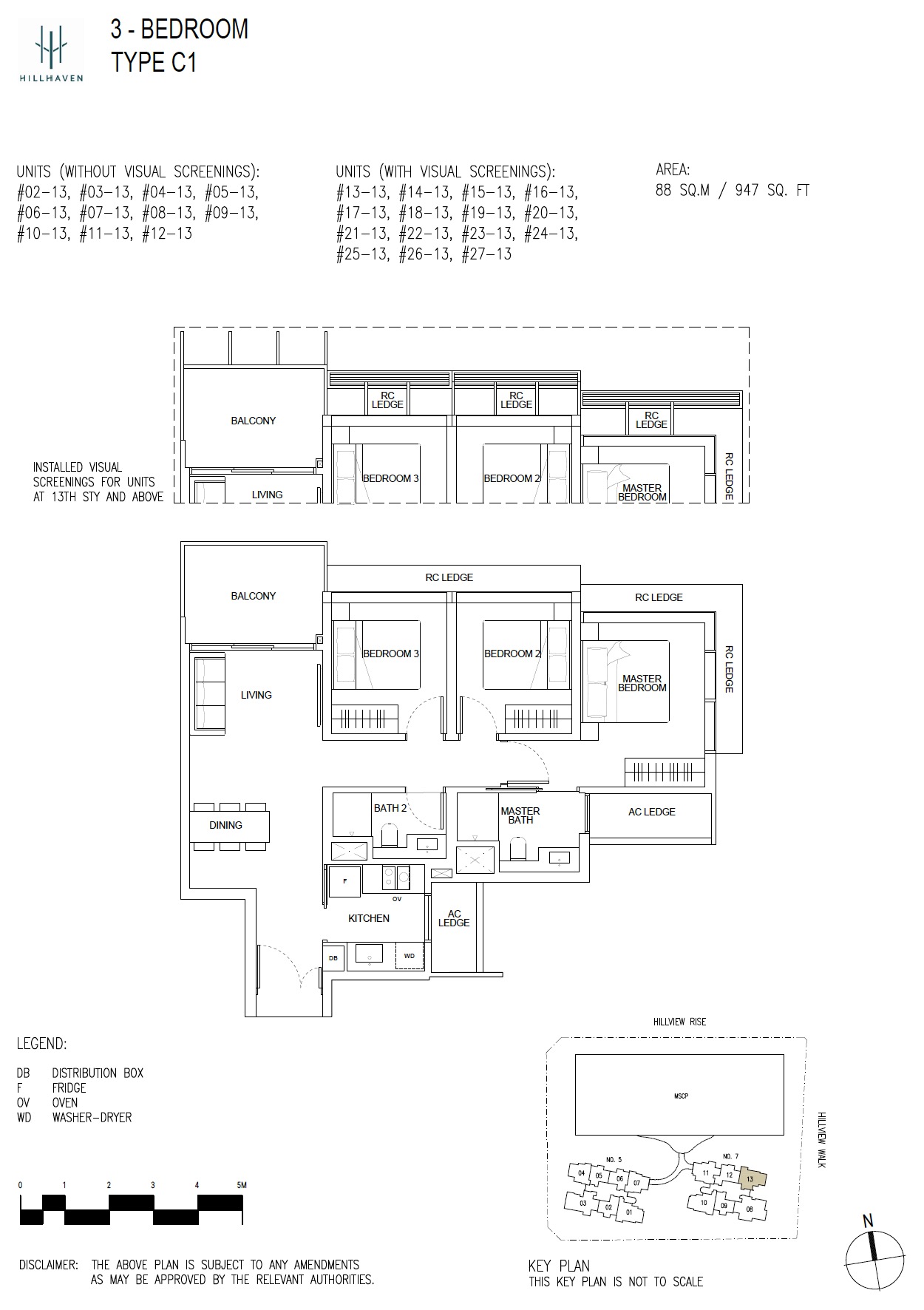 Hillhaven FloorPlan - 3BR C1