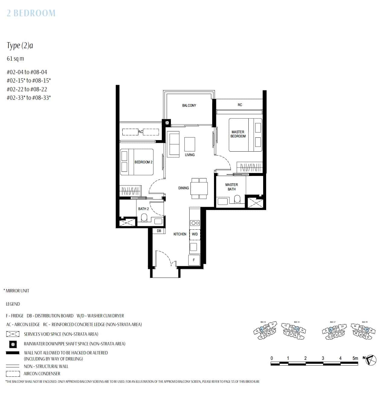 Kassia Floor Plan 2BR Type 2a