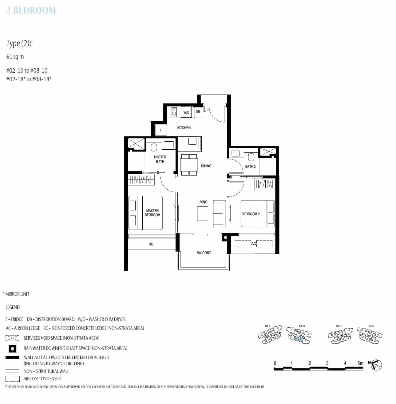 Kassia Floor Plan 2BR Type 2c