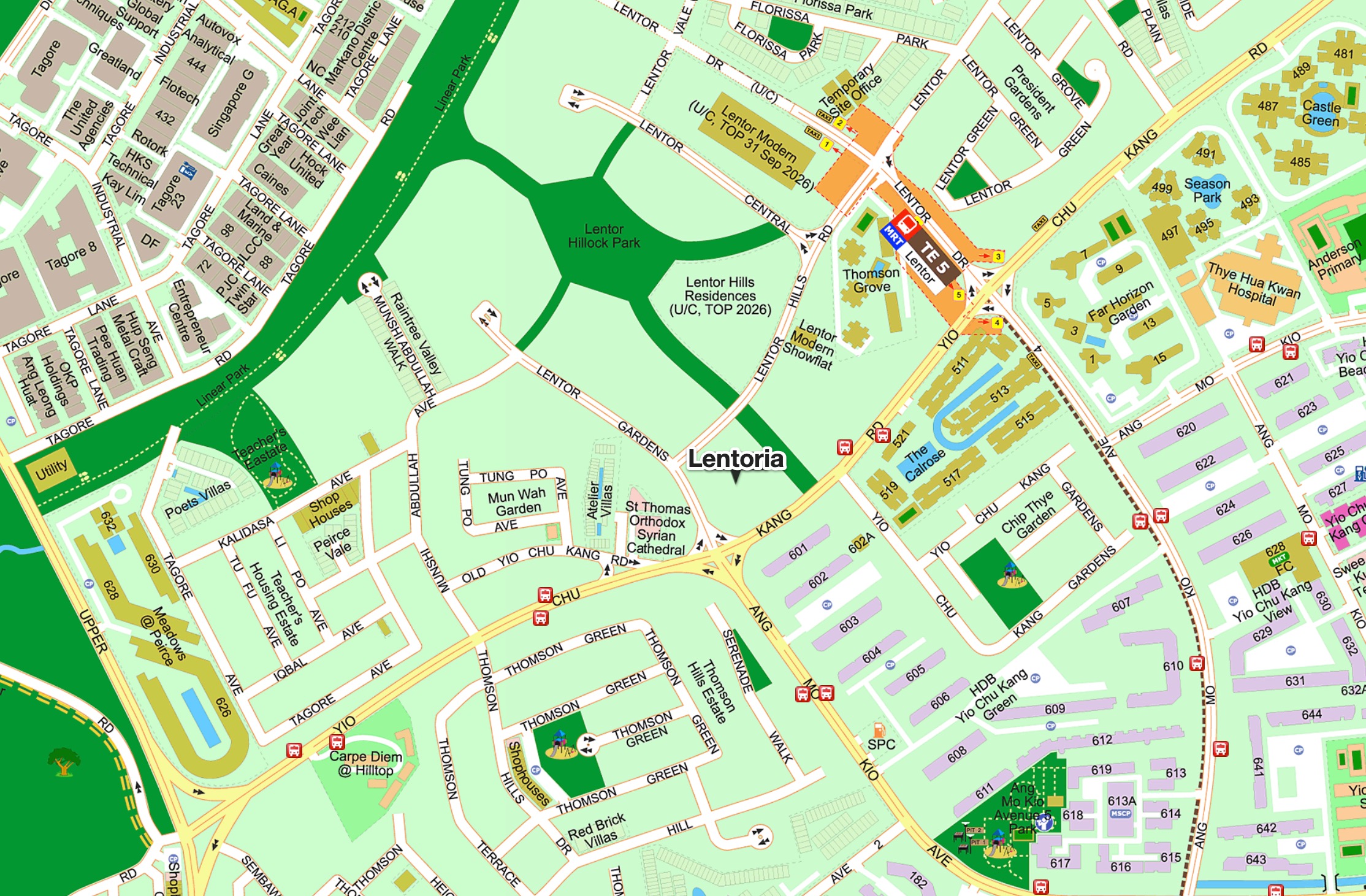 Lentoria Condo StreetDirectory Map