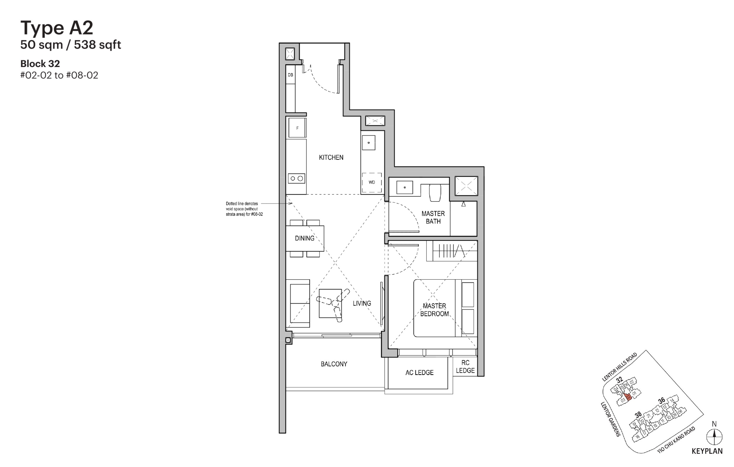 Lentoria FloorPlan- 1BR A2