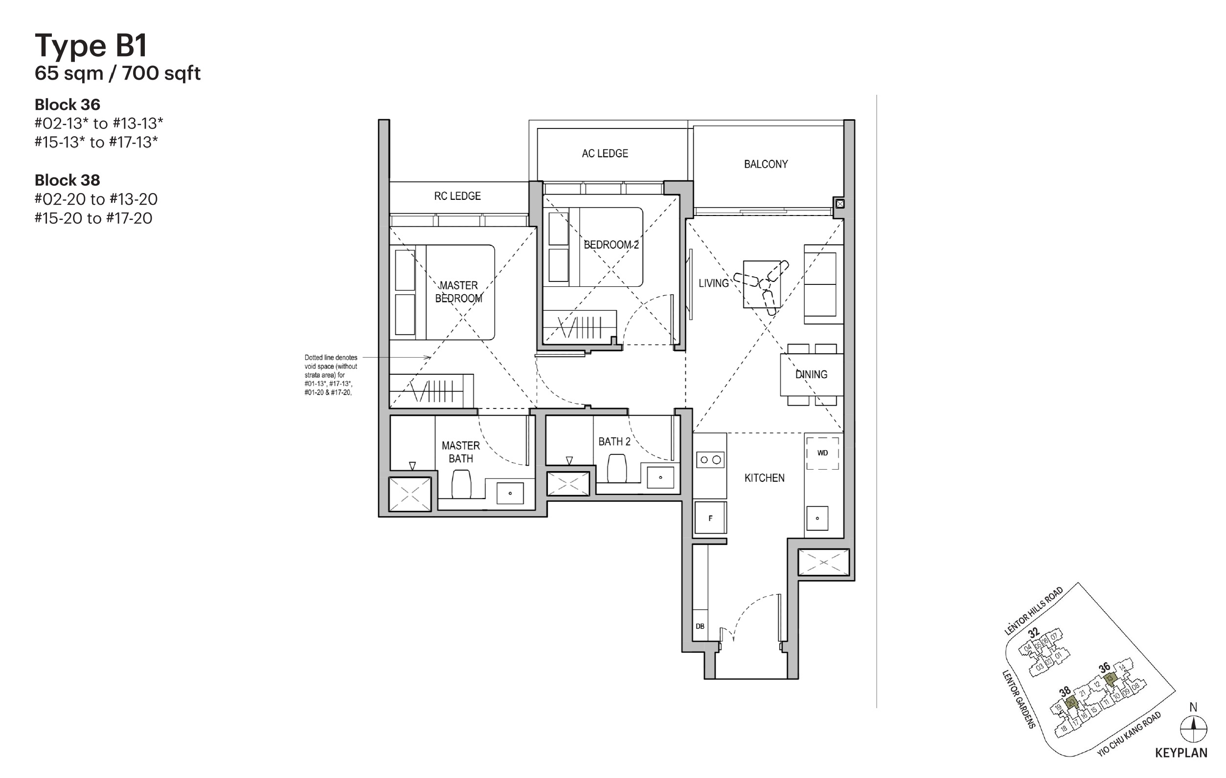 Lentoria FloorPlan- 2BR B1