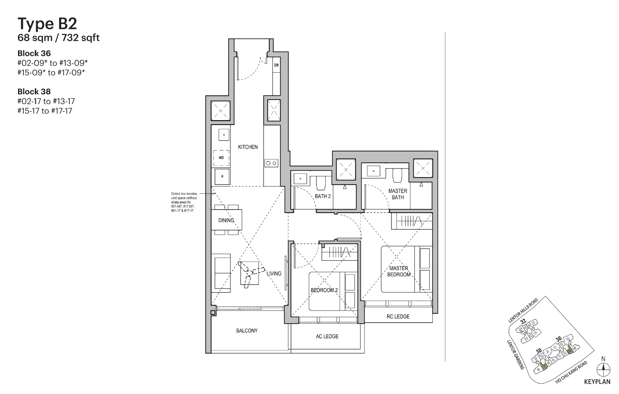 Lentoria FloorPlan- 2BR B2