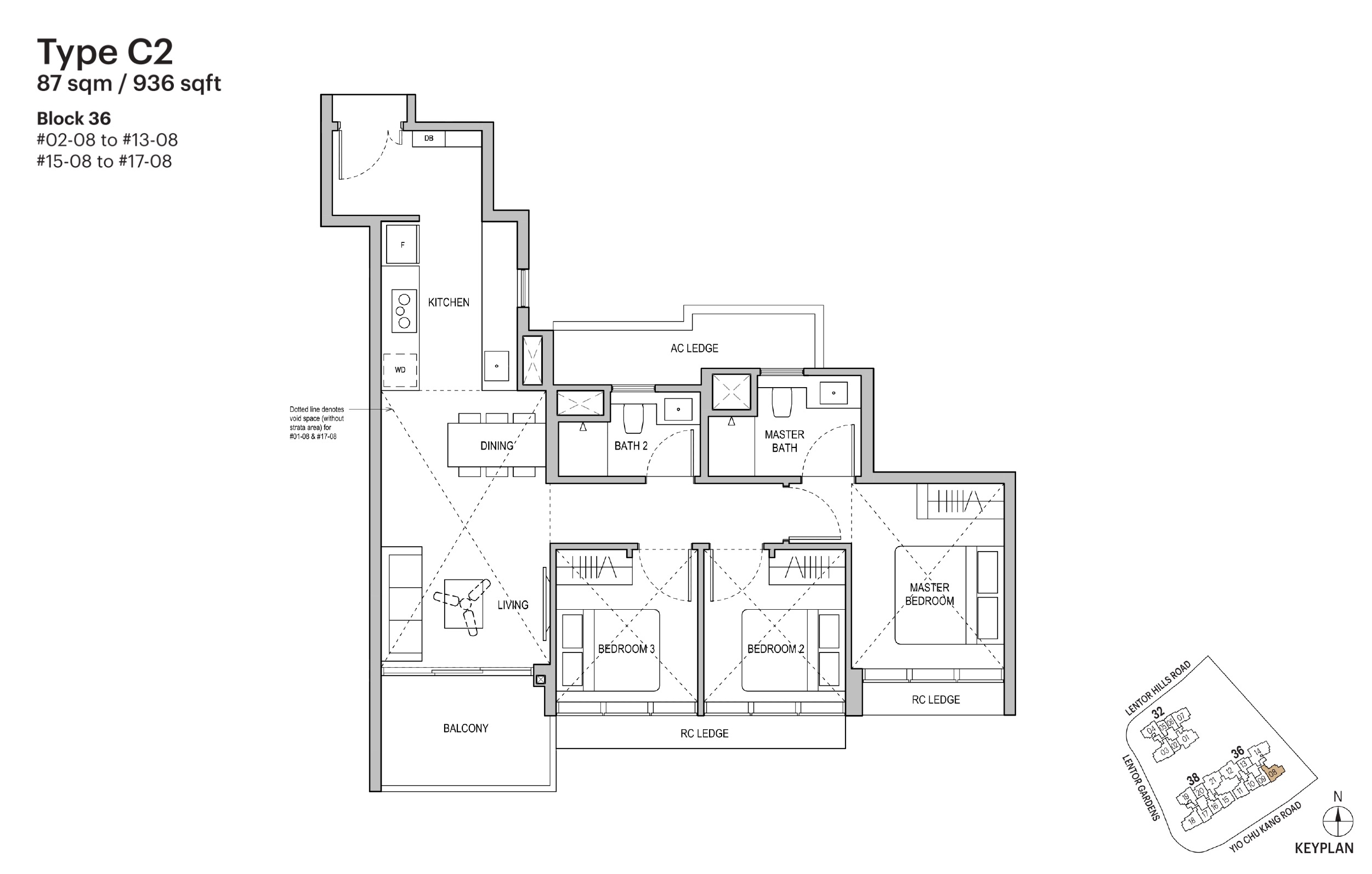 Lentoria FloorPlan- 3BR C2