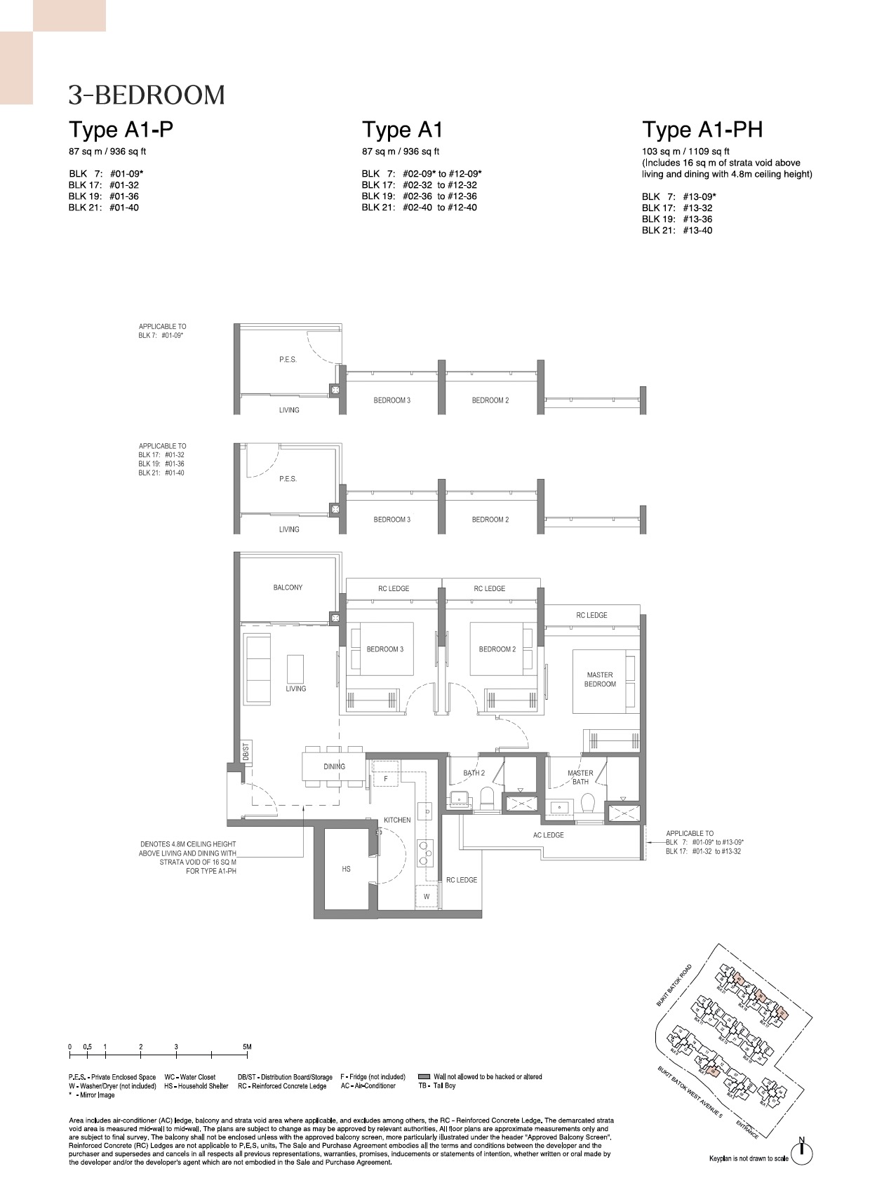 Lumina Grand Floor Plan - 3BR A1