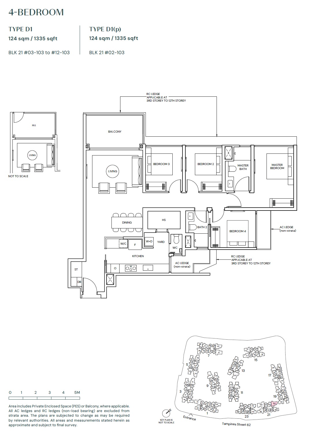 Parktown Tampines Floor Plan 4BR D1