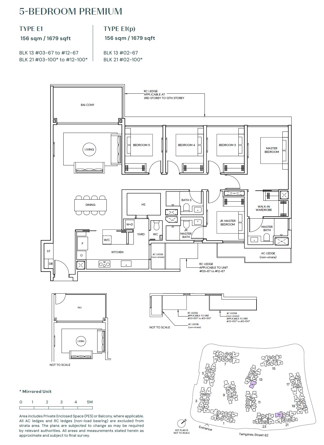 Parktown Tampines Floor Plan 5BR E1