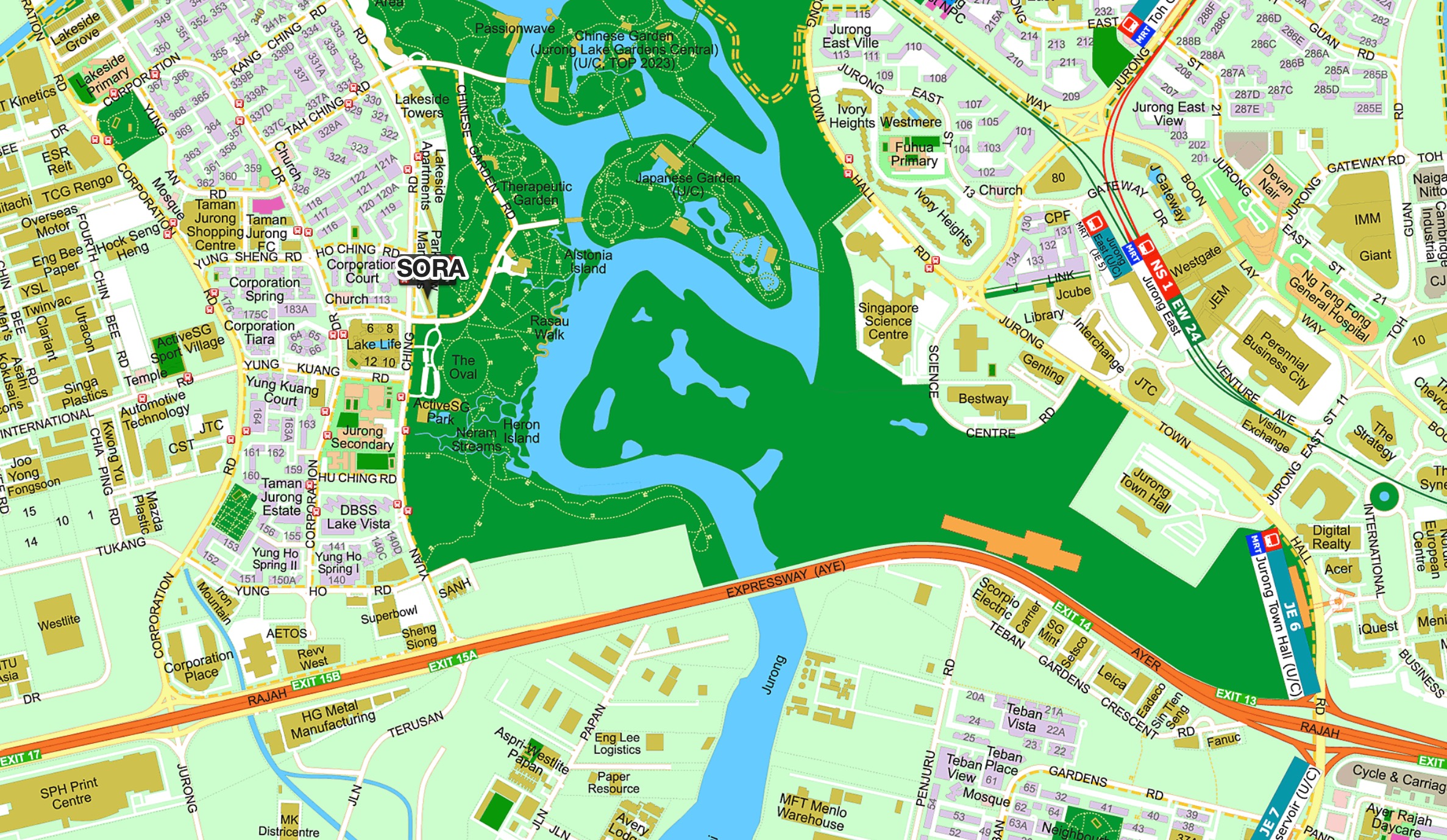 SORA condo Jurong East - Streedirectory Map