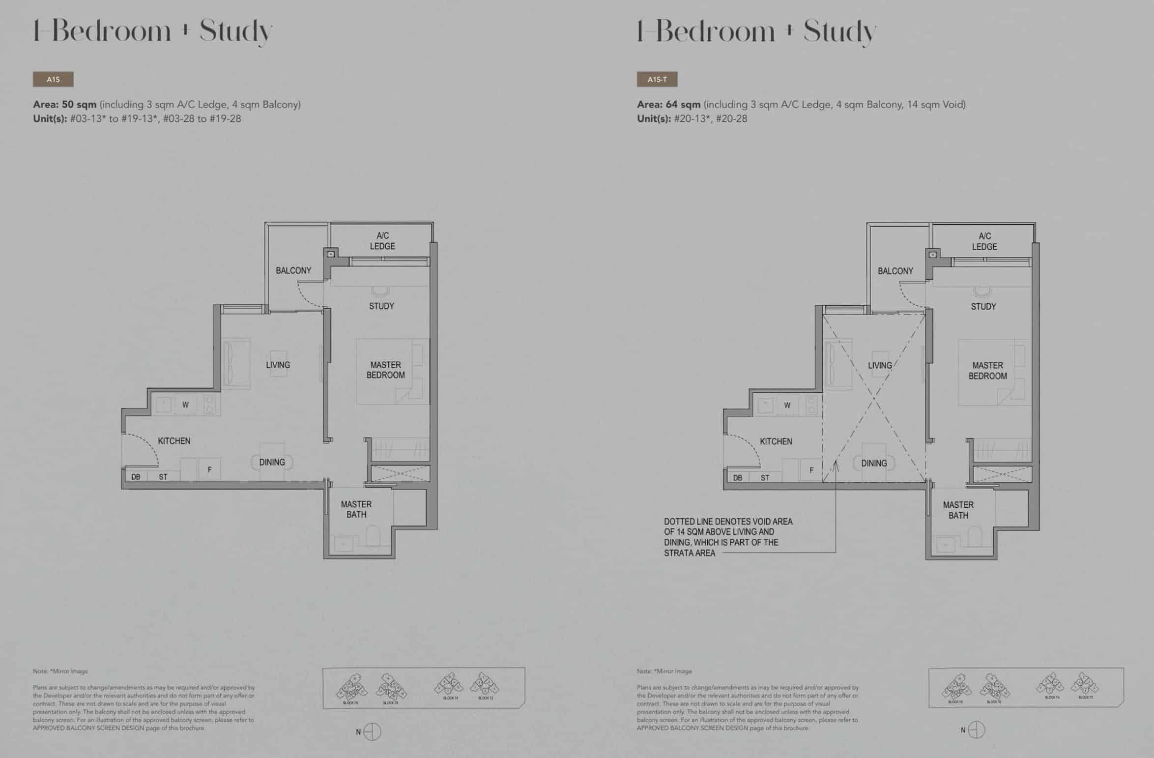 SORA jurong - 1BR +S Floor Plan