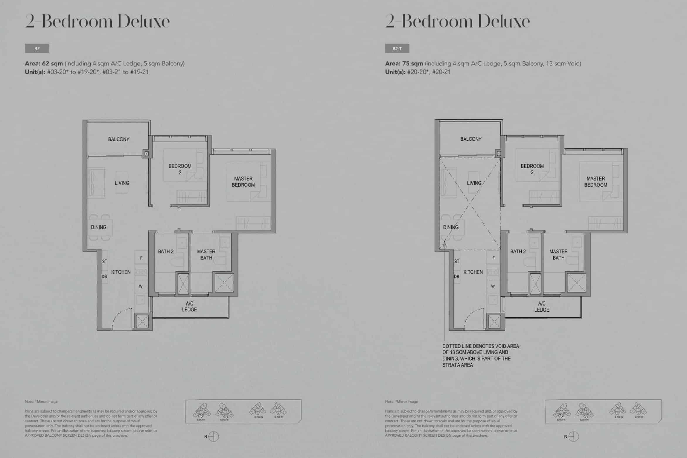 SORA jurong - 2BR Deluxe 2 Floor Plan