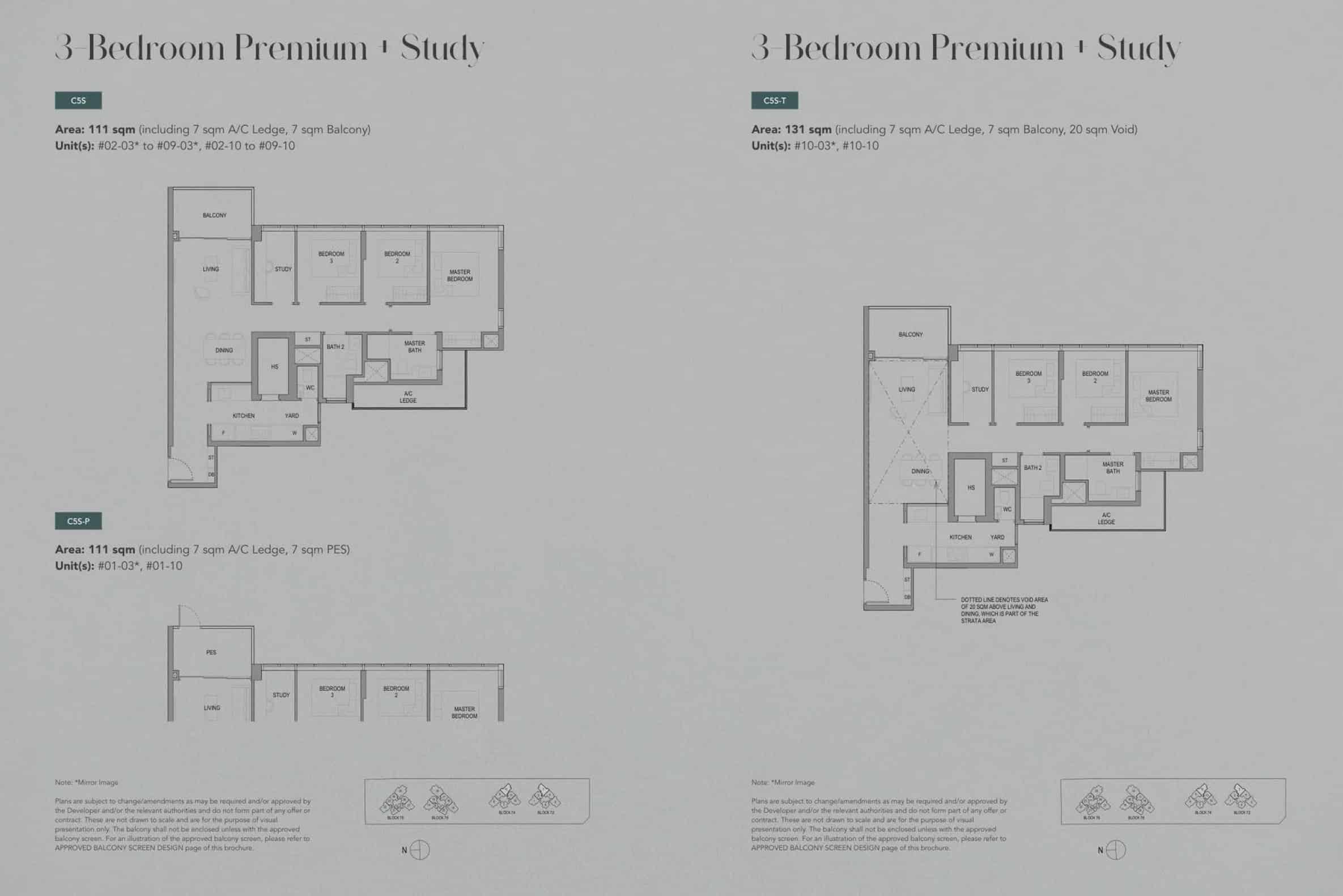 SORA jurong - 3BR Premium + S 3 Floor Plan