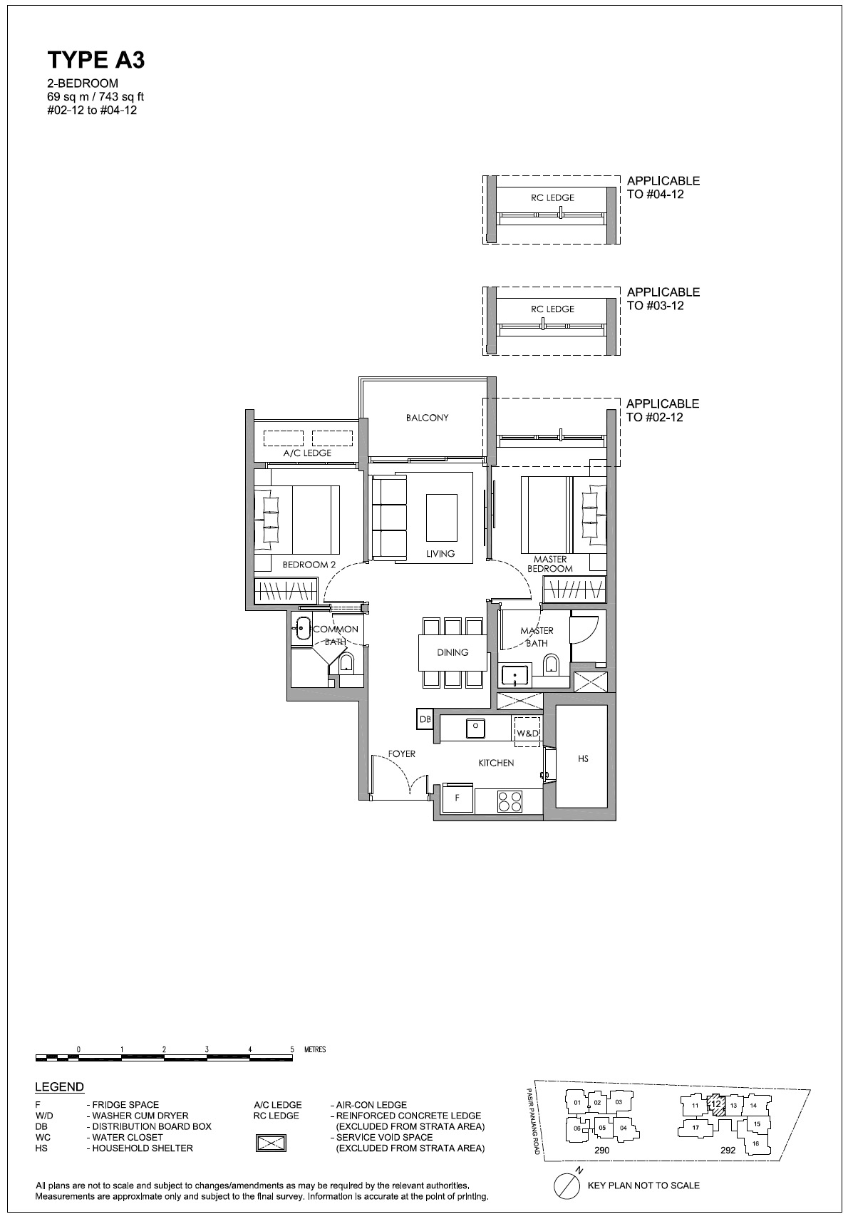 Hillshore at Pasir PanjangThe Hillshore Floor Plan – 2BR A3