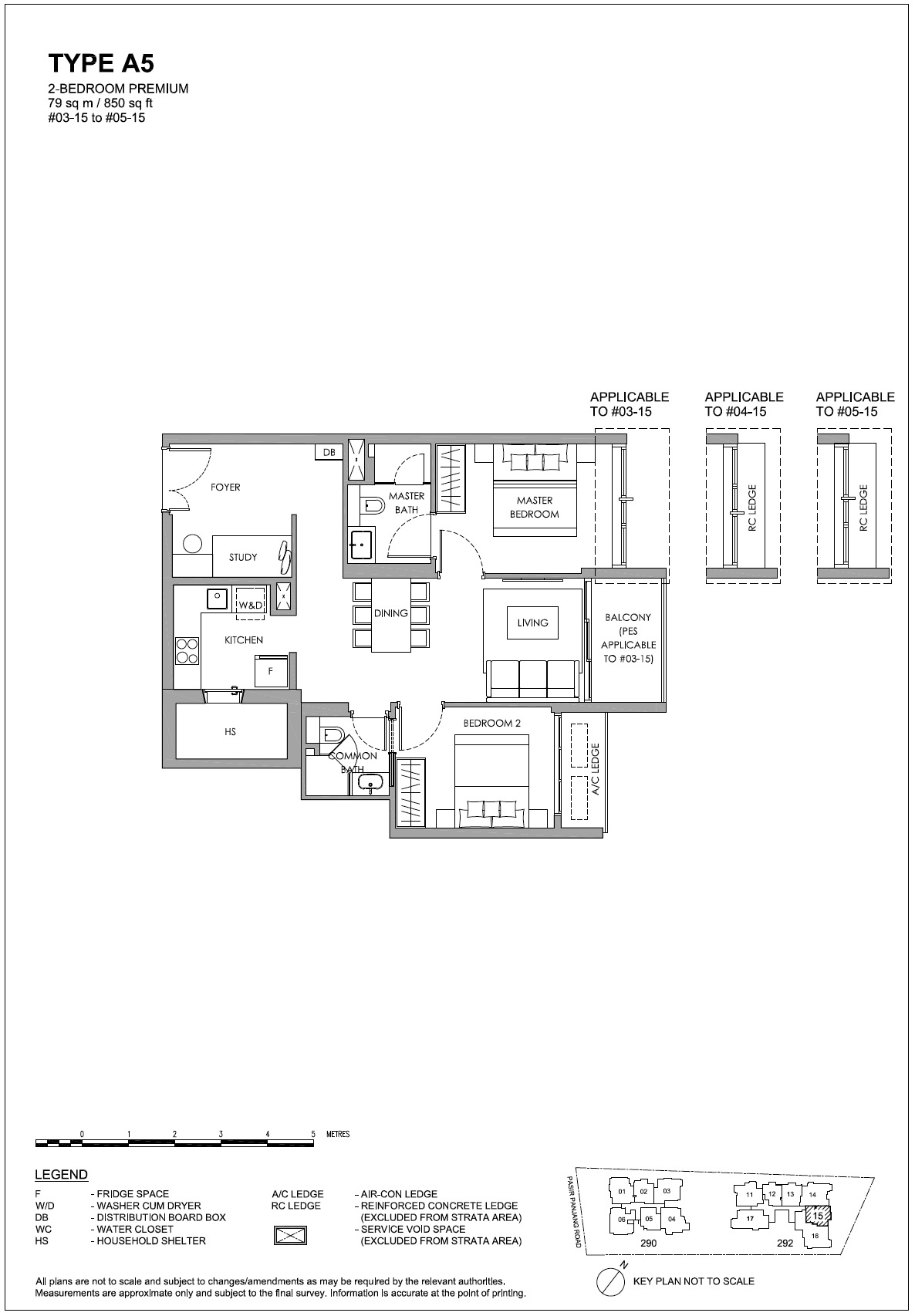 Hillshore at Pasir PanjangThe Hillshore Floor Plan – 2BR Premium A5