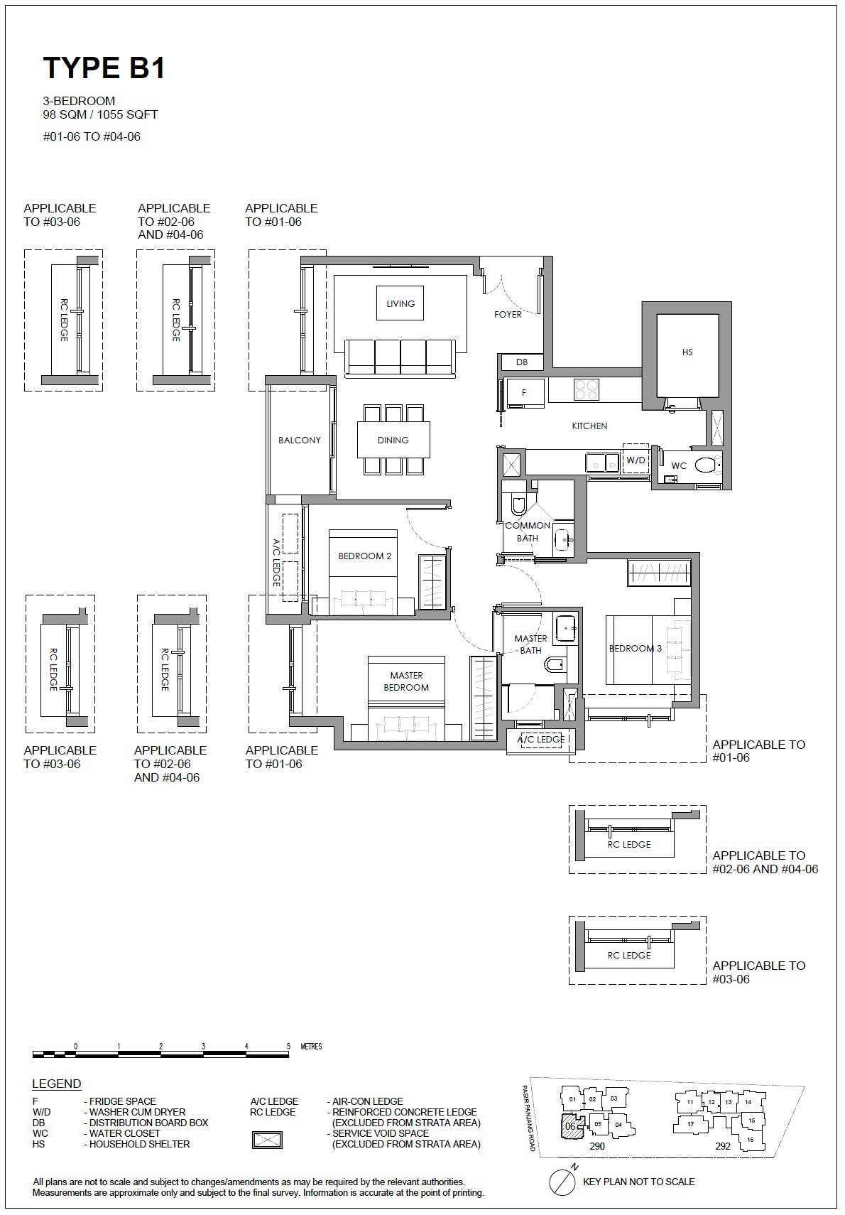 Hillshore at Pasir PanjangThe Hillshore Floor Plan – 3BR B1