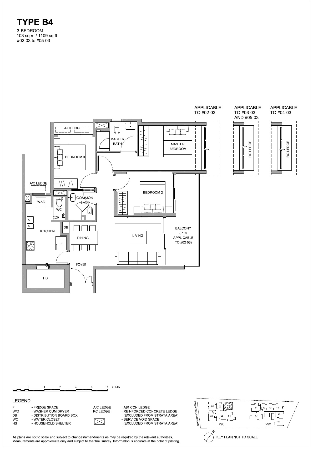 Hillshore at Pasir PanjangThe Hillshore Floor Plan – 3BR B4