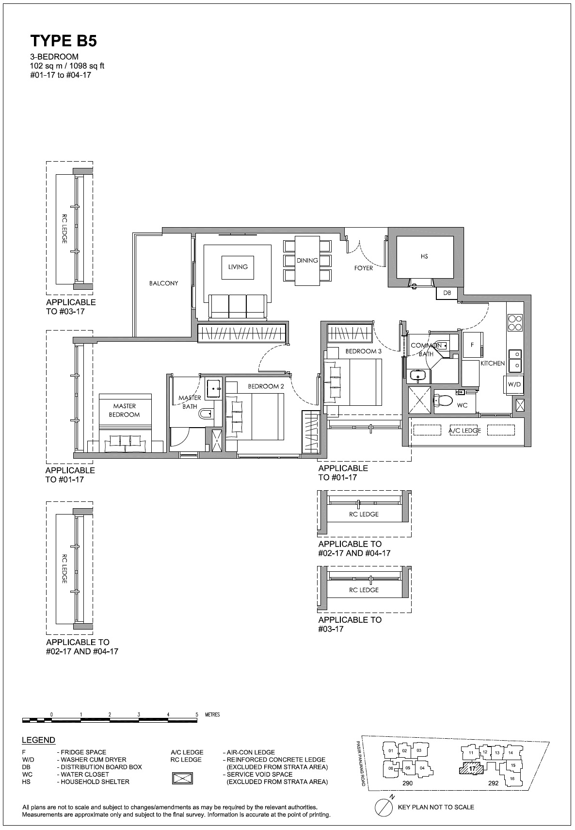 Hillshore at Pasir PanjangThe Hillshore Floor Plan – 3BR B5