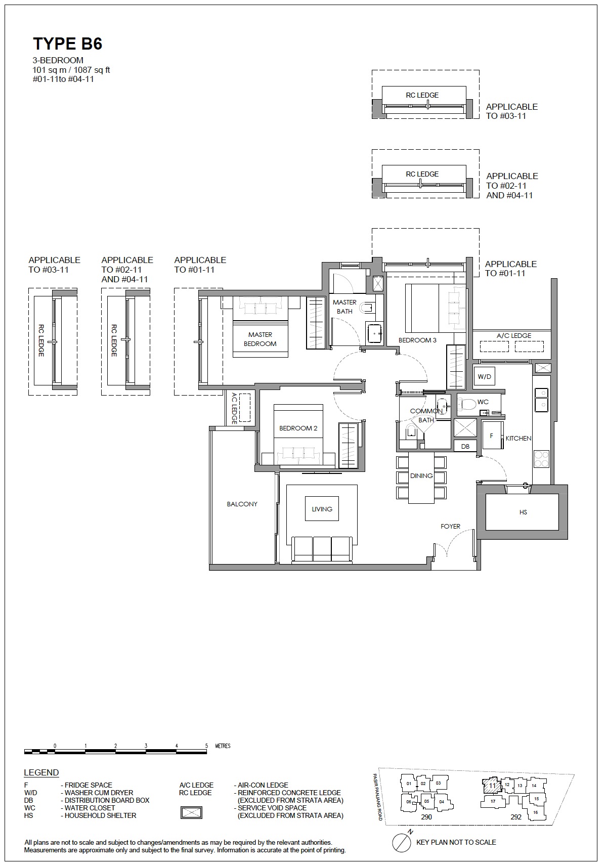 Hillshore at Pasir PanjangThe Hillshore Floor Plan – 3BR B6