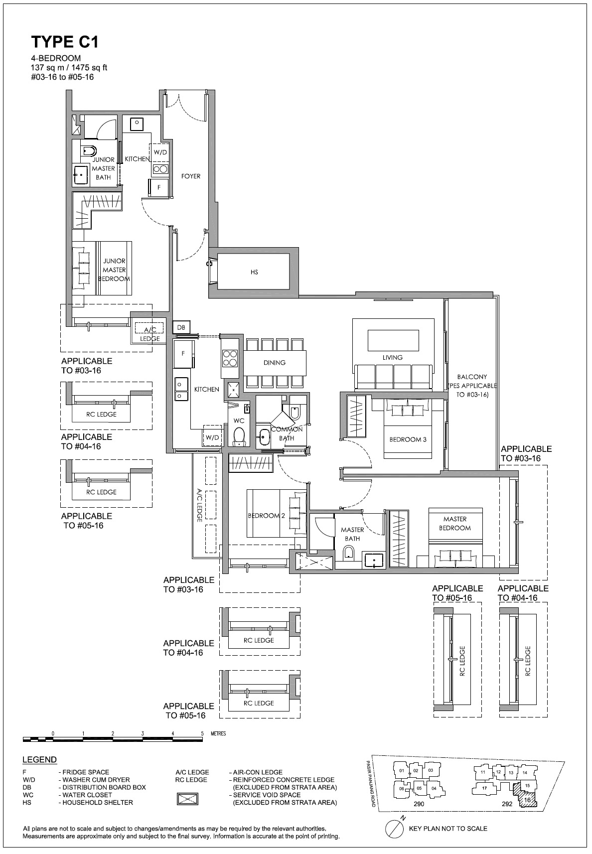 Hillshore at Pasir PanjangThe Hillshore Floor Plan – 4BR C1