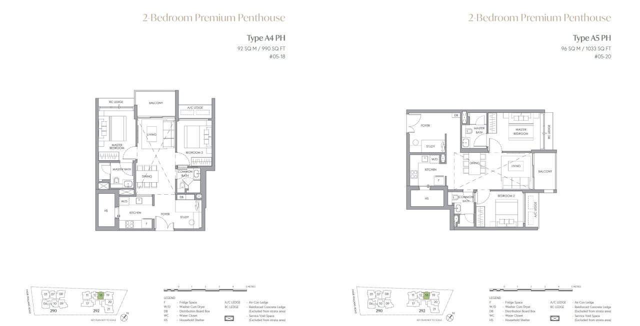 Hillshore at Pasir PanjangThe Hillshore Floor Plan – Penthouse 2BR A4: A5PH