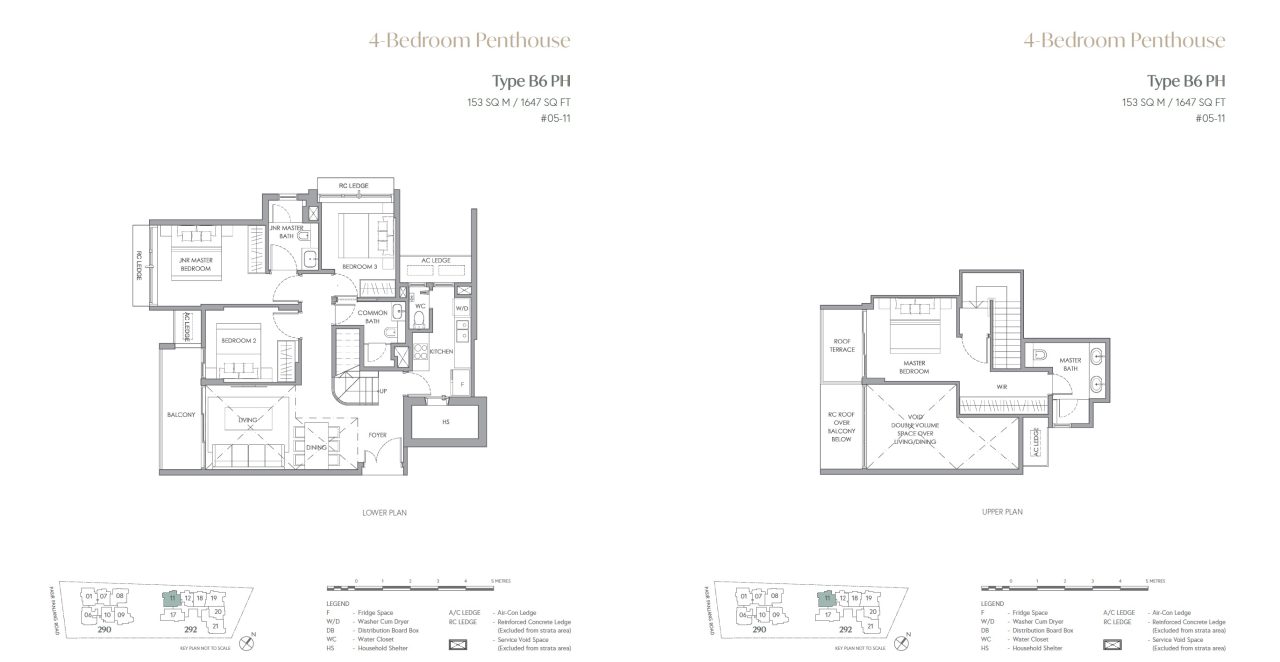 Hillshore at Pasir PanjangThe Hillshore Floor Plan – Penthouse 4BR B6PH