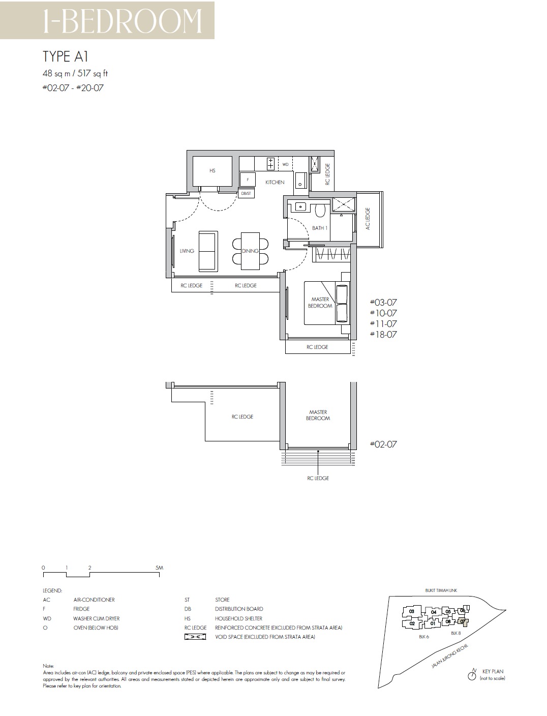 8@ST Bukit Timah Floor Plan 1BR A1