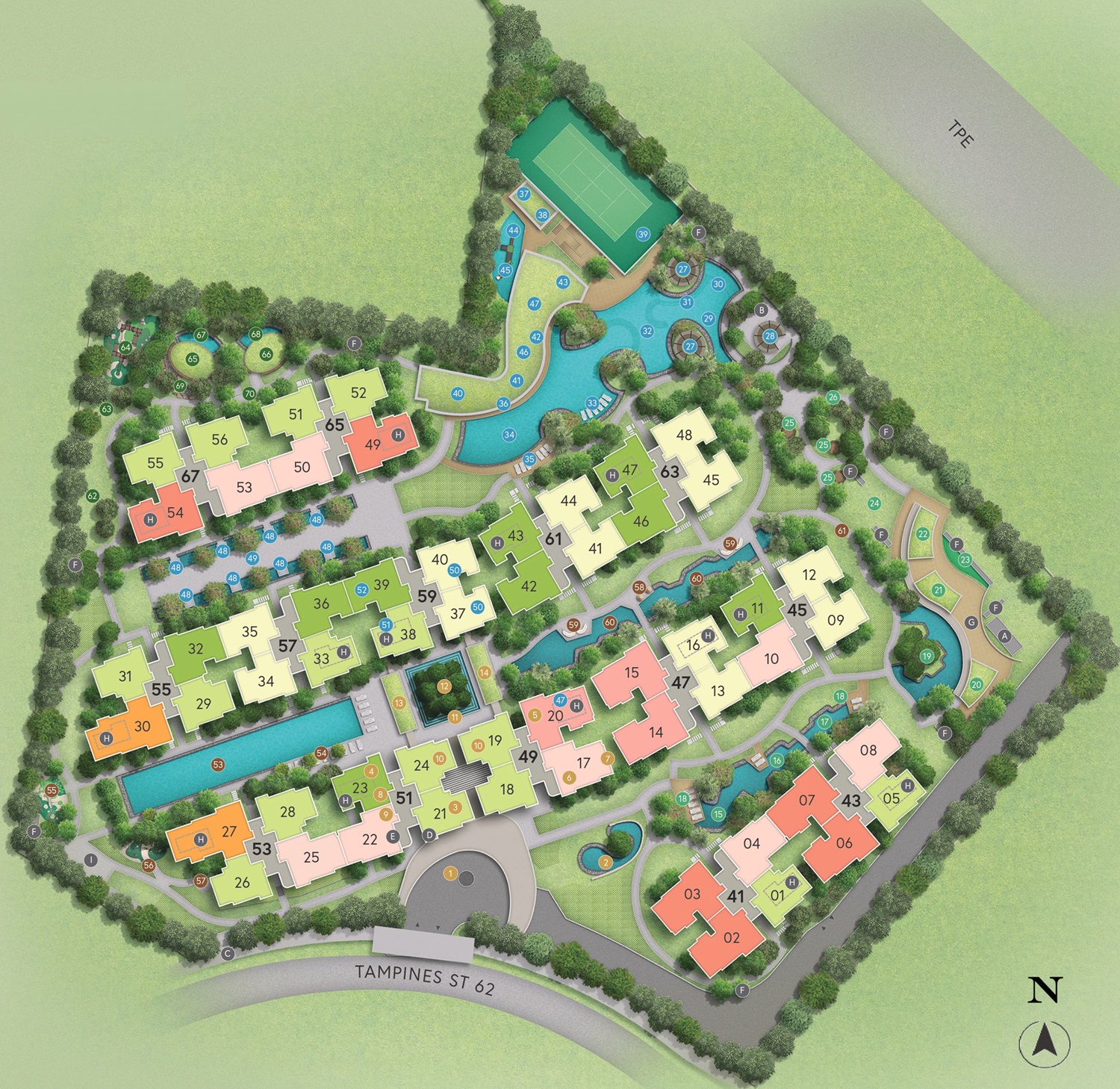 Aurelle Of Tampines Site Facilities Plan 1500