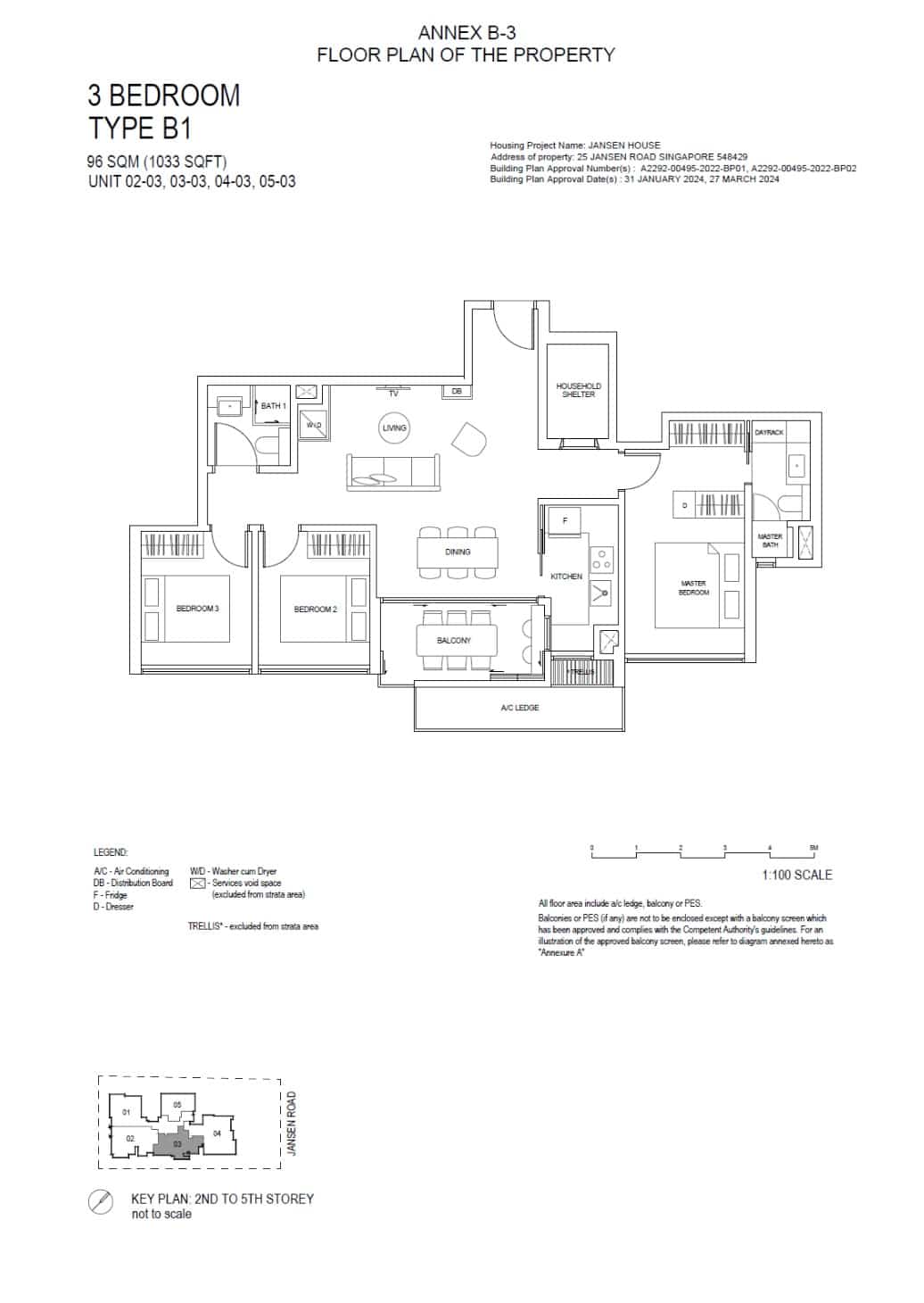 Jansen HouseJansen house Floor Plan 3BR Type B1 1033sf