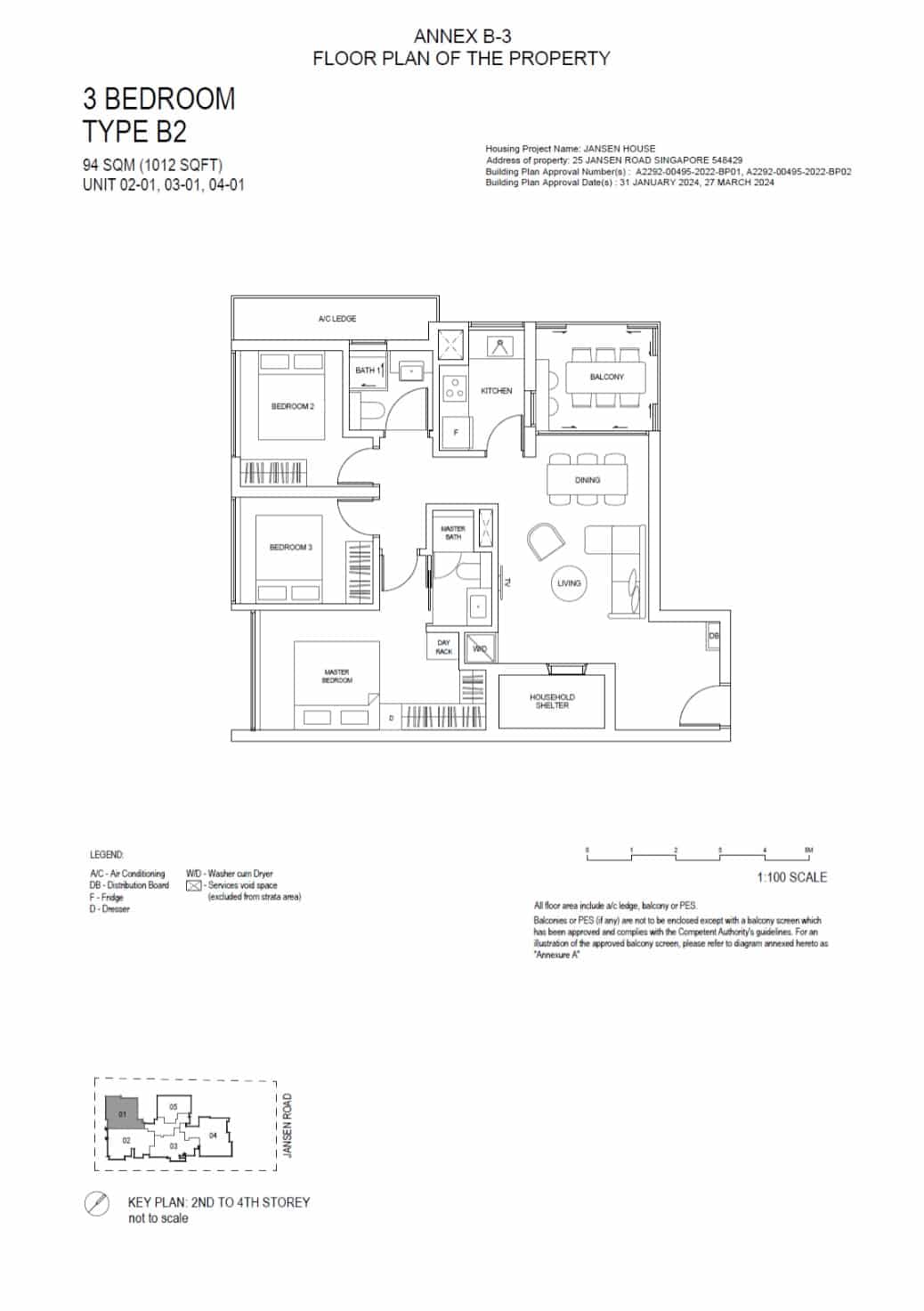 Jansen HouseJansen house Floor Plan 3BR Type B2 1012sf