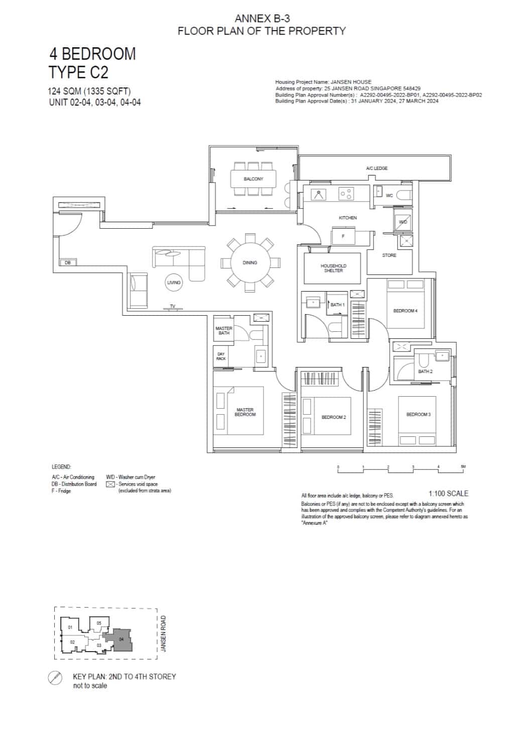 Jansen HouseJansen house Floor Plan 4BR Type C2 1335sf