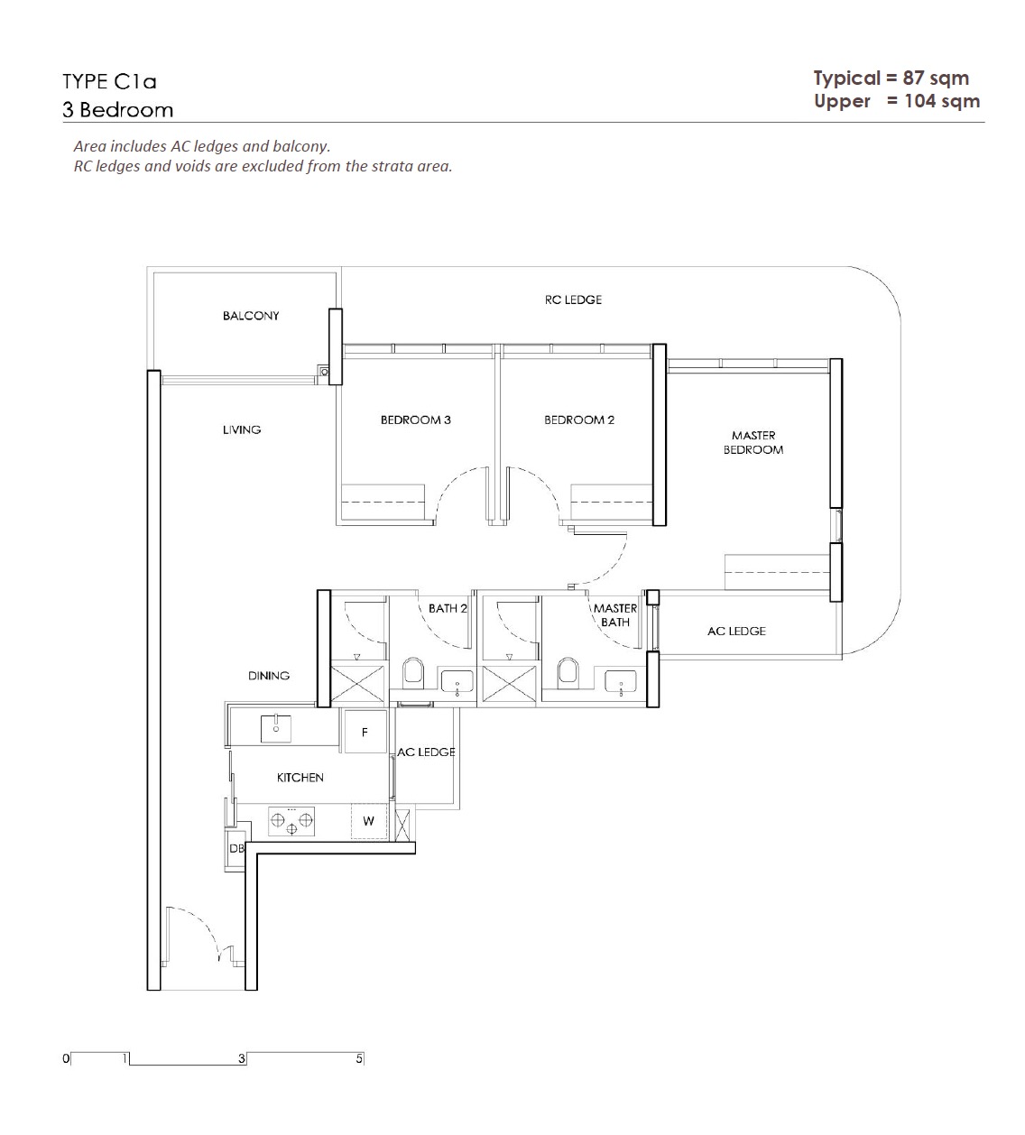 Chuan Park Layout 3BR 2Bath C1a