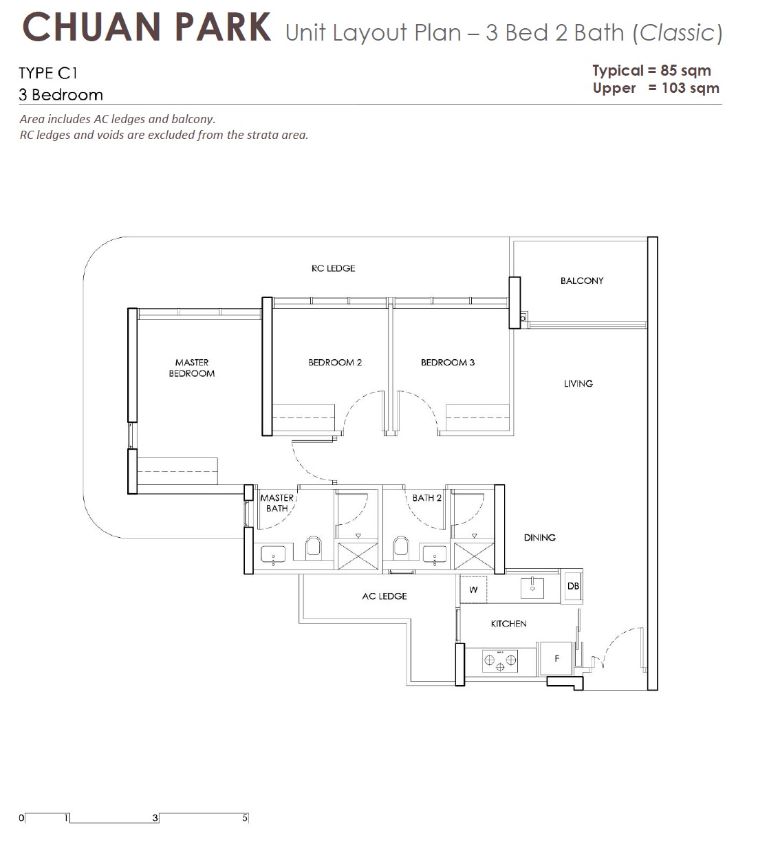 Chuan Park Layout 3BR 2Bath