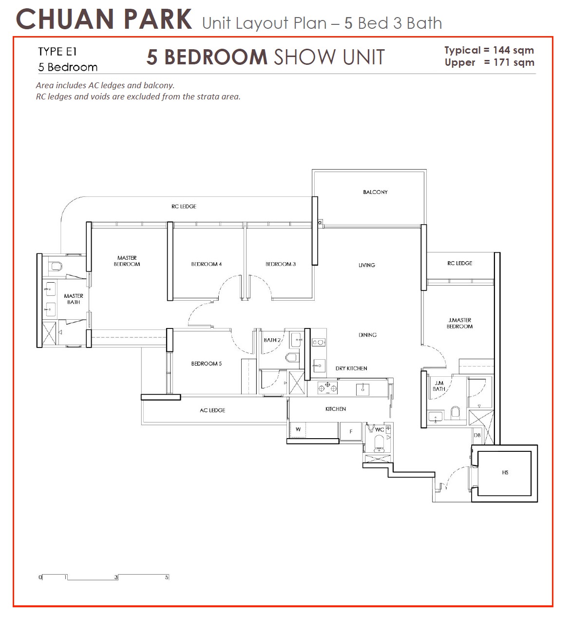 Chuan Park Layout 5BR E1 (Showunit)