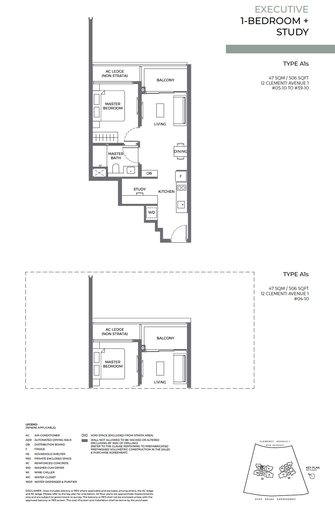 ELTA Clementi – Floor Plan 1+ Study