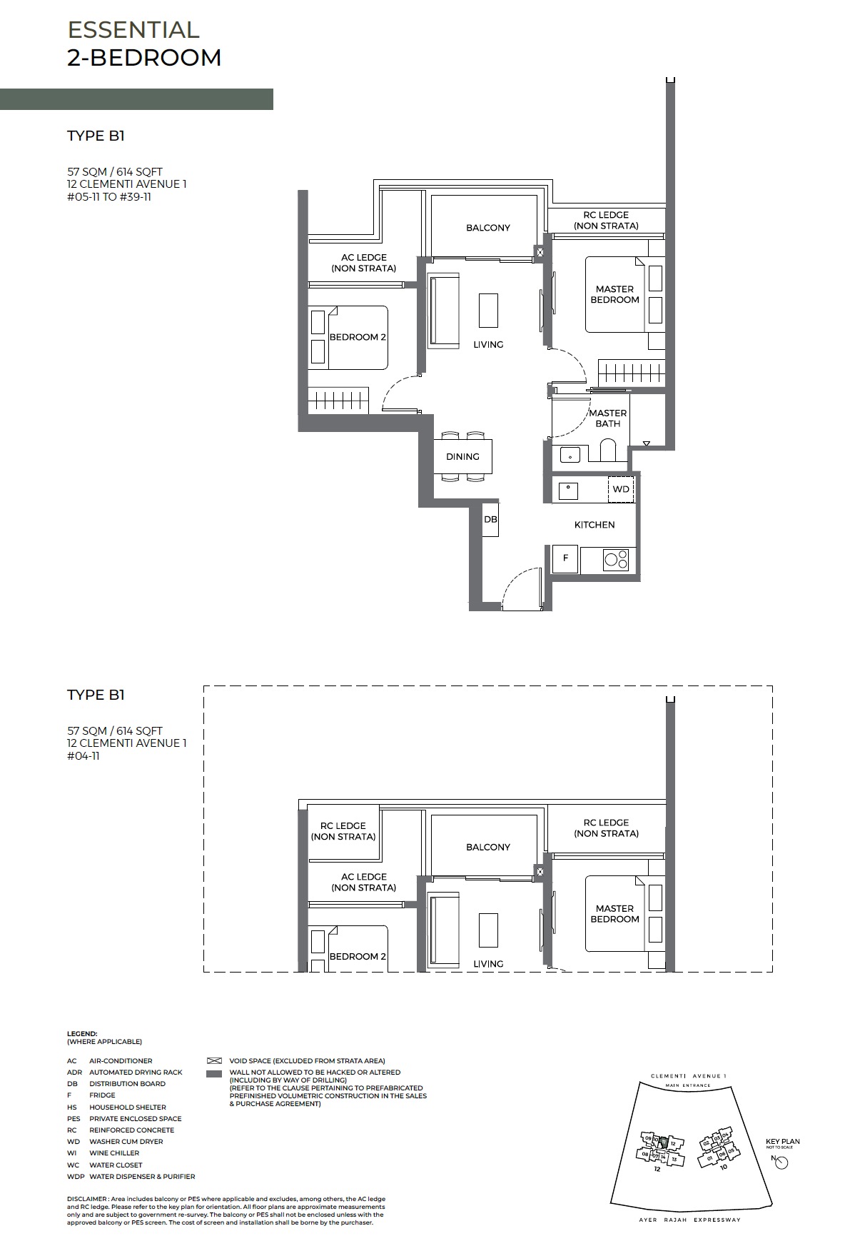 ELTA Clementi – Floor Plan 2BR B1