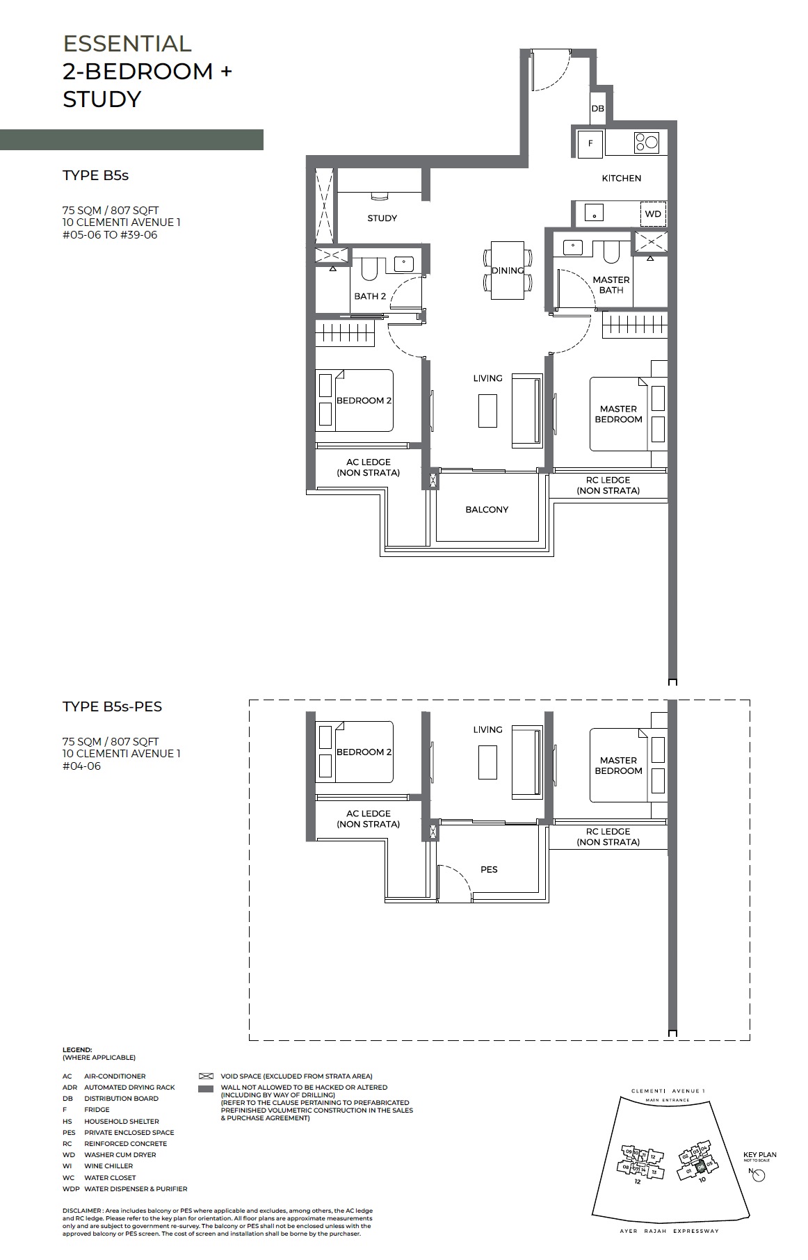 ELTA Clementi – Floor Plan 2BR +S B5s