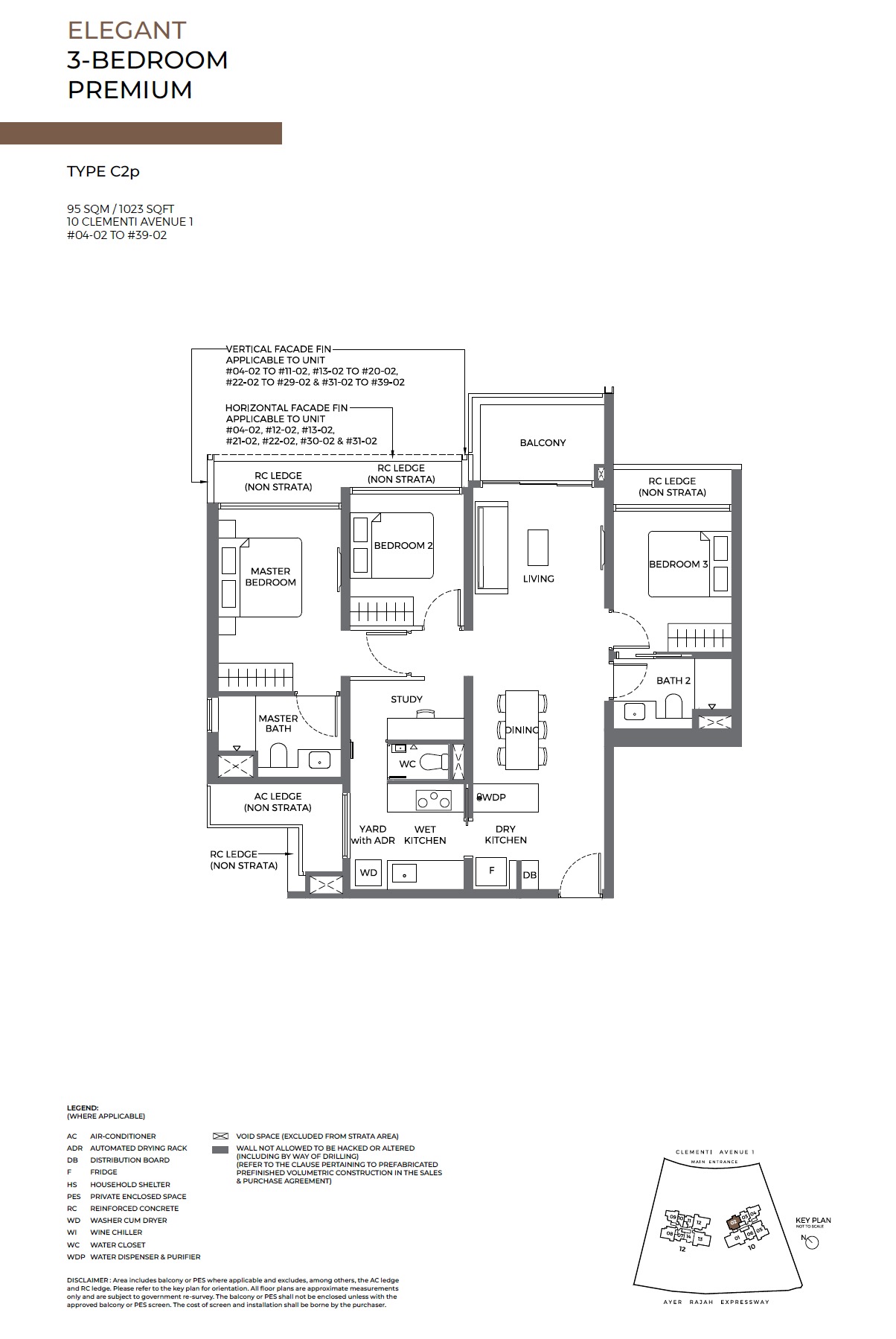 ELTA Clementi – Floor Plan 3BR C2p