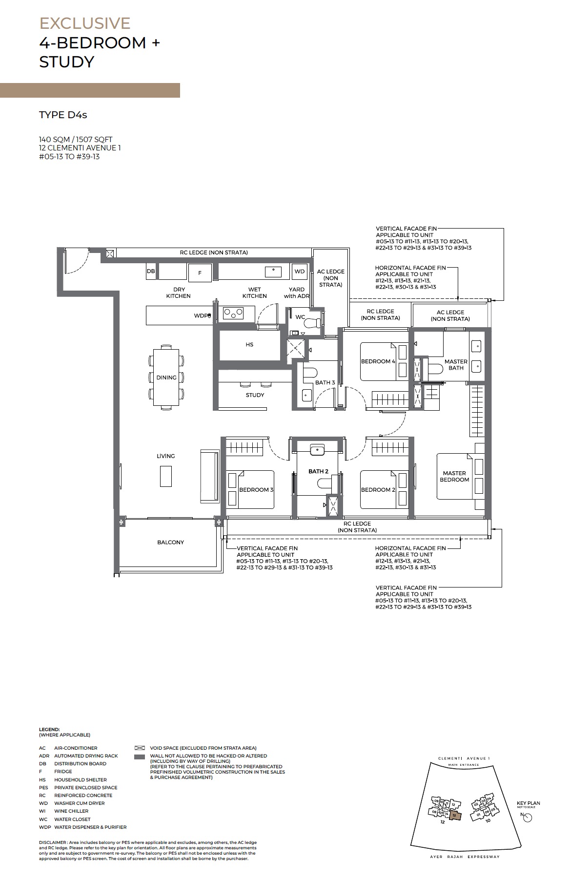 ELTA Clementi – Floor Plan 4BR Study