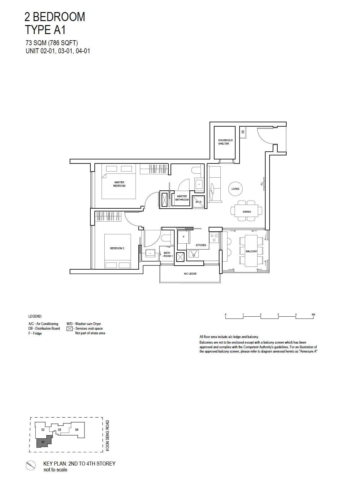 Koon Seng HouseKoon Seng House – 2BR A1 786sf