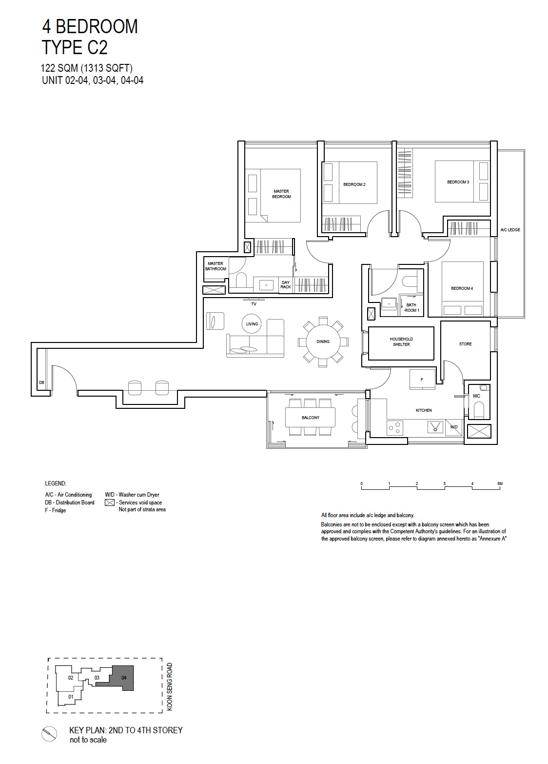 Koon Seng House - 4BR C2 1313sf