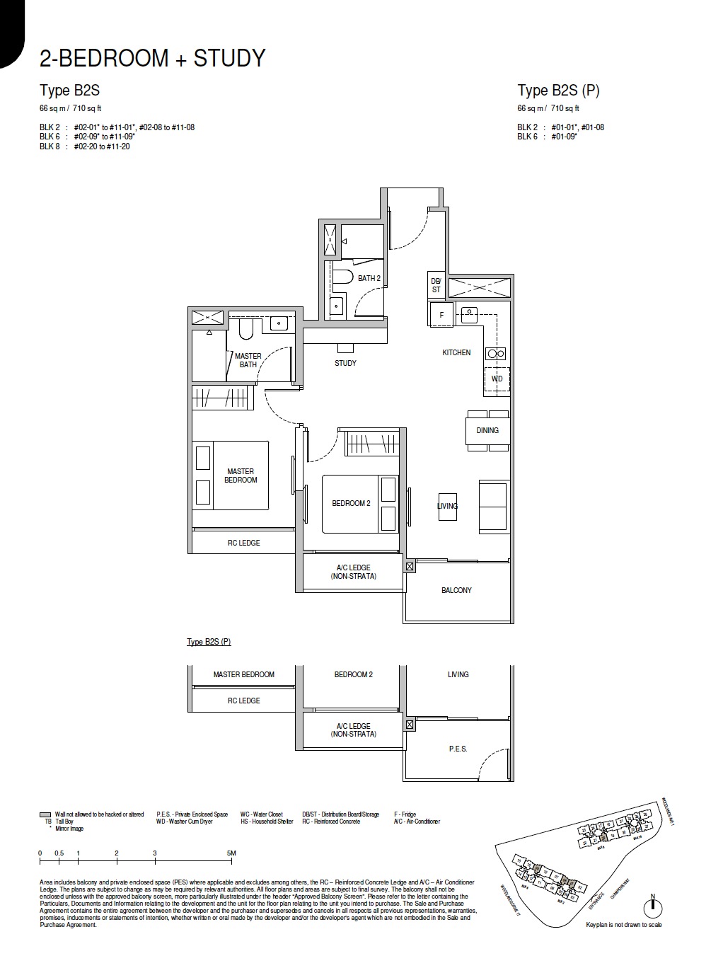 Norwood Grand Floor Plan 2BR+ Study Type B2S