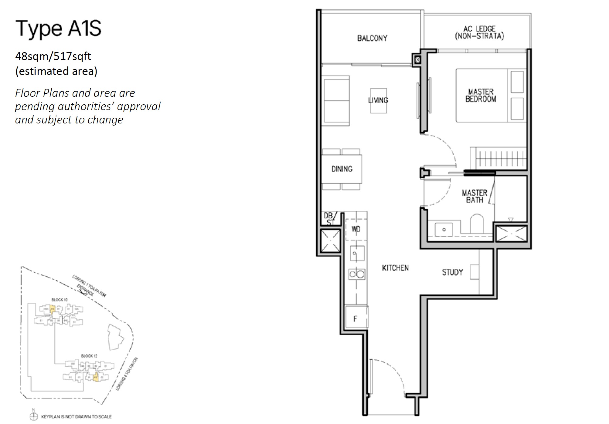 The Orie Toa Payoh Floor Plan 1BR