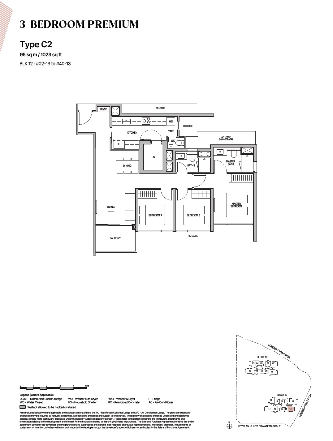 The Orie Toa Payoh Floor Plan 3BR Premium C2