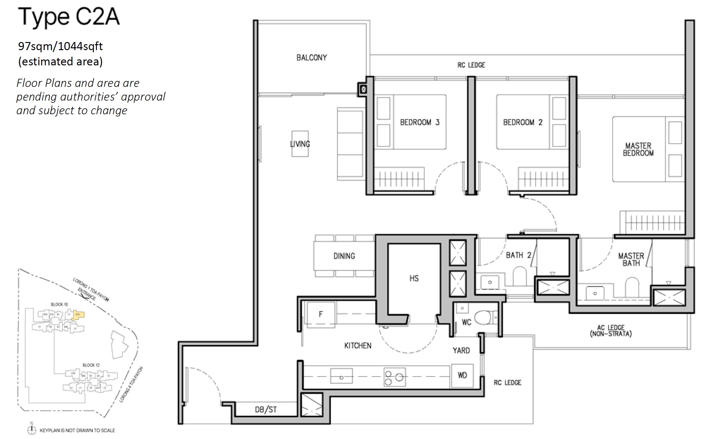 The Orie Toa Payoh Floor Plan 3BR Premium