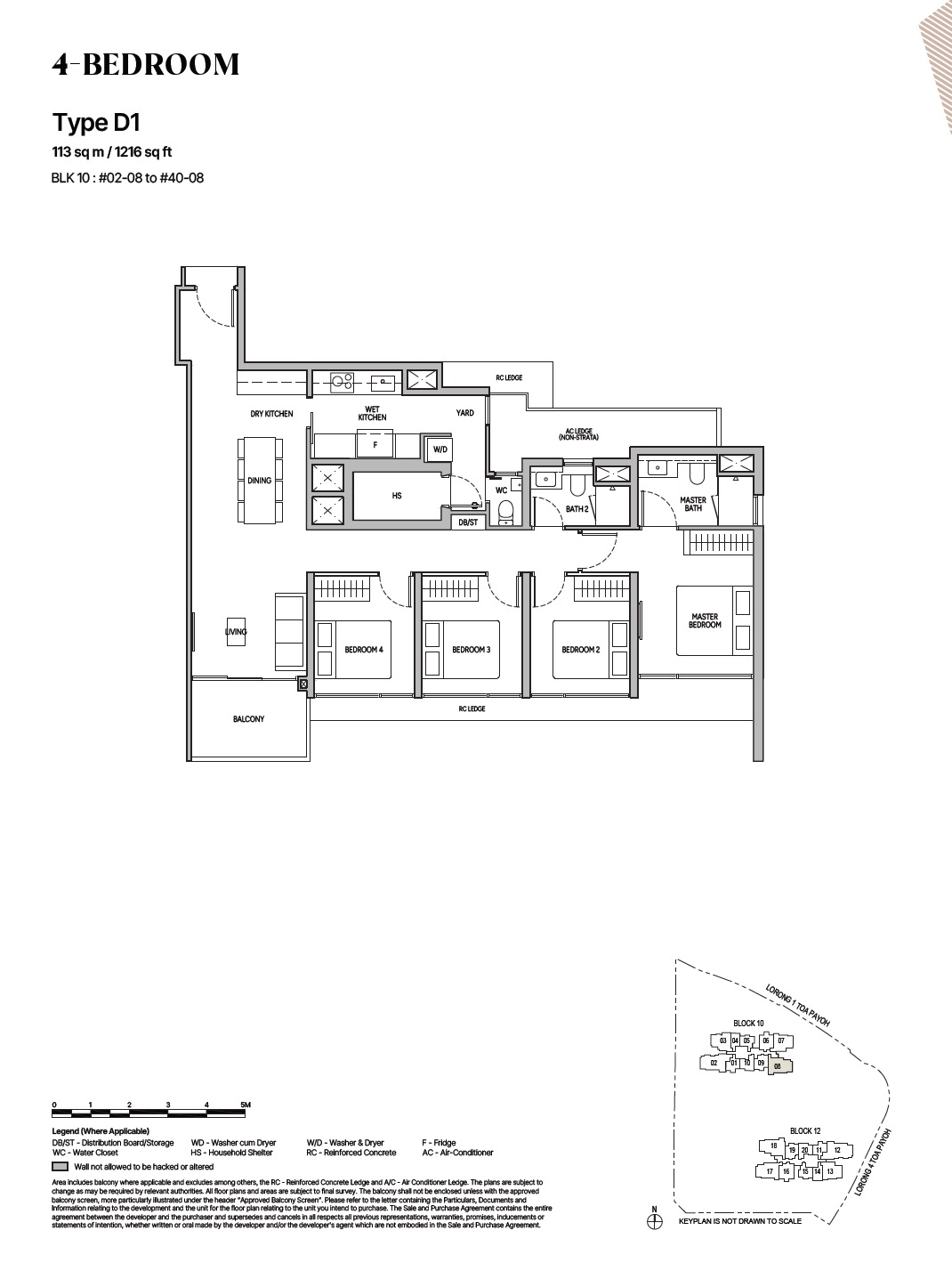 The Orie Toa Payoh Floor Plan 4BR D1