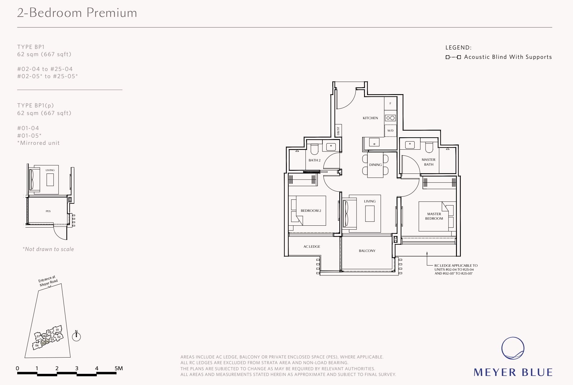 Meyer Blue Floor Plan 2BR Premium