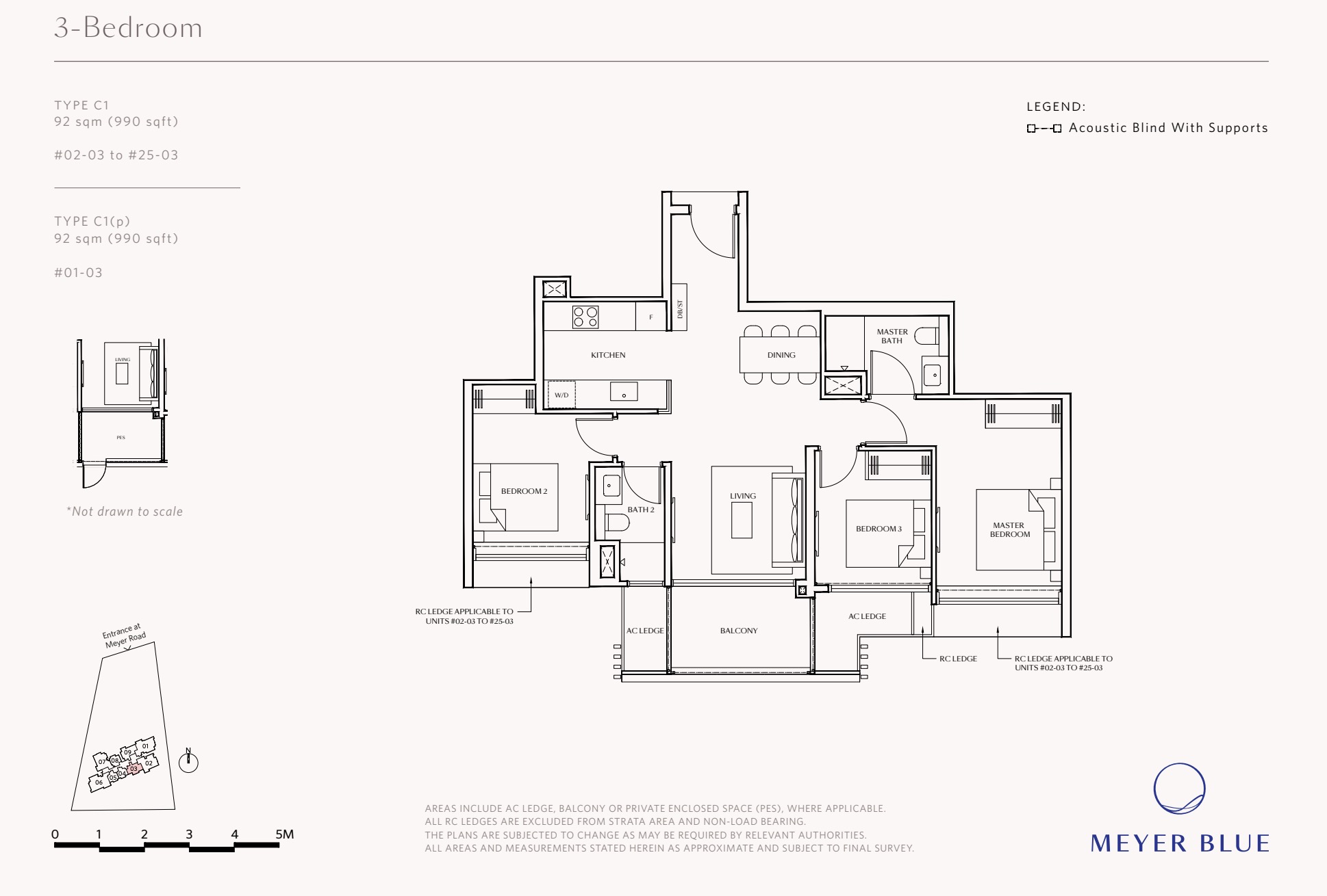 Meyer Blue Floor Plan 3BR