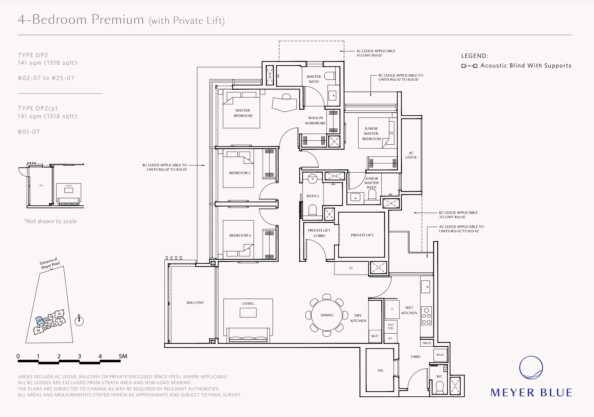 Meyer Blue Floor Plan 4BR DP2 Premium private lift